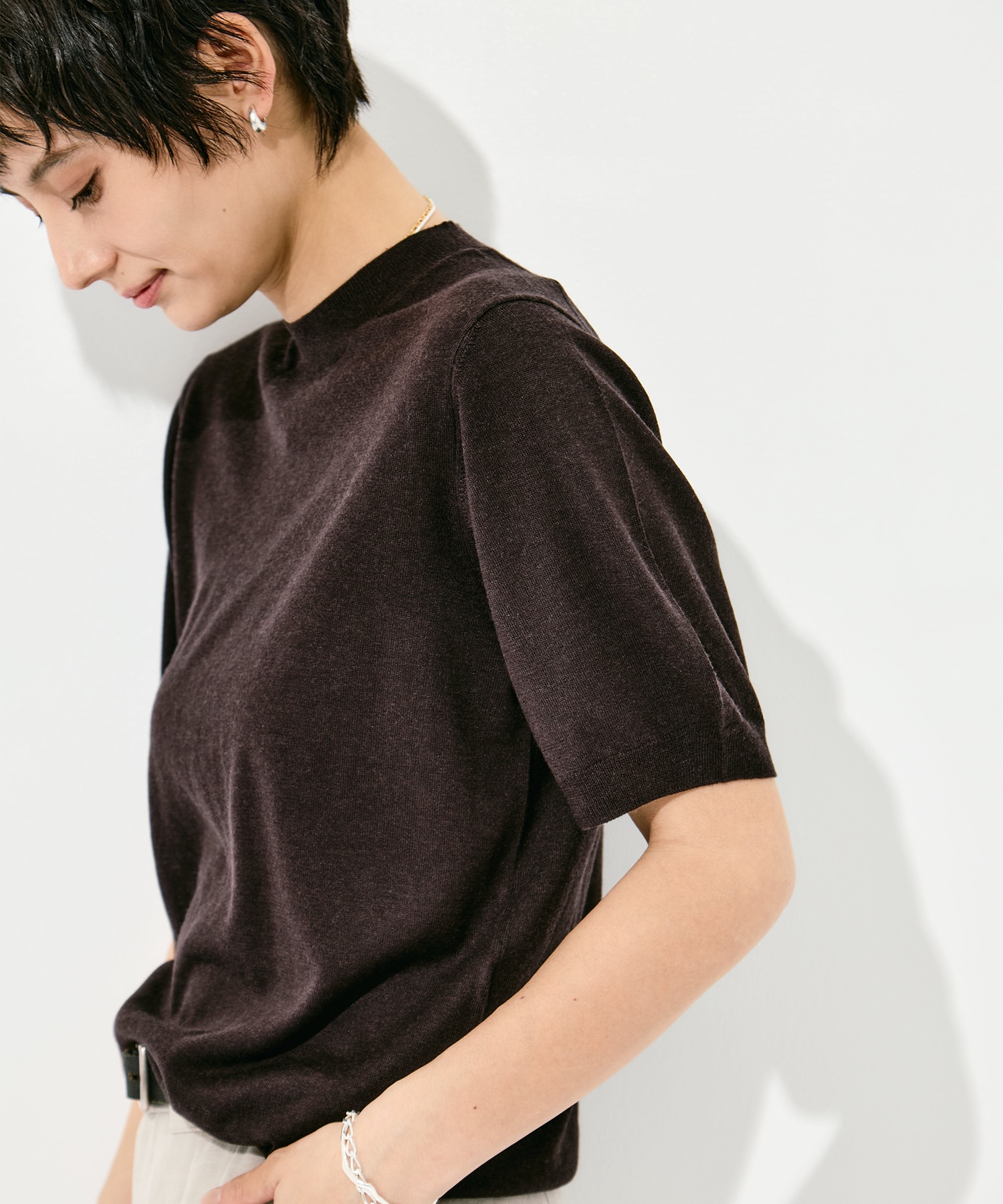 SILK CASHMERE S/S KNIT FUJI