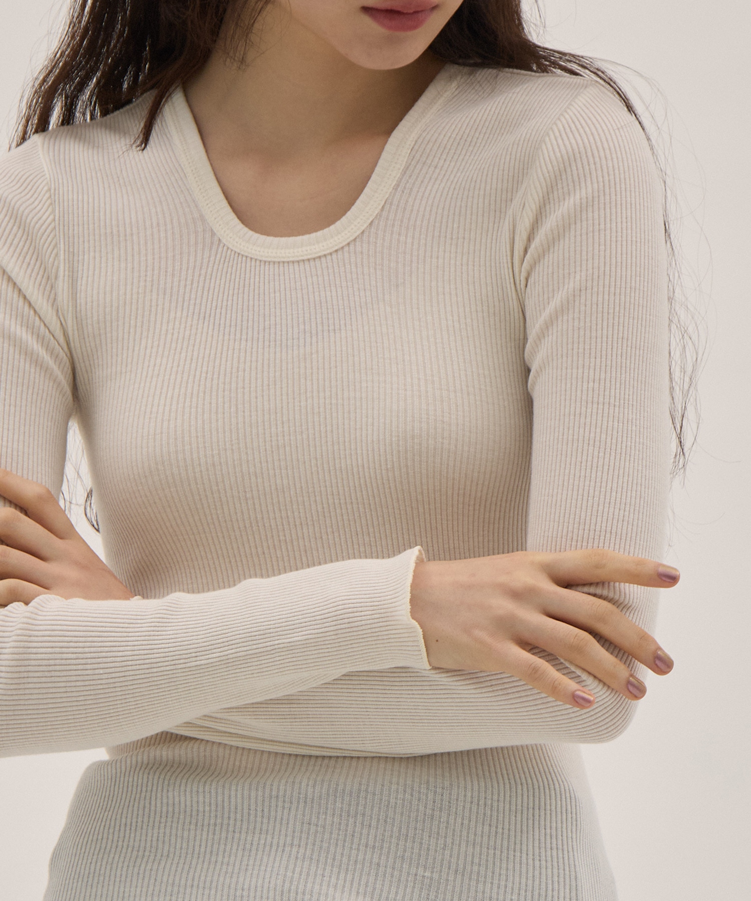 Wool rib LS PO HAKUJI