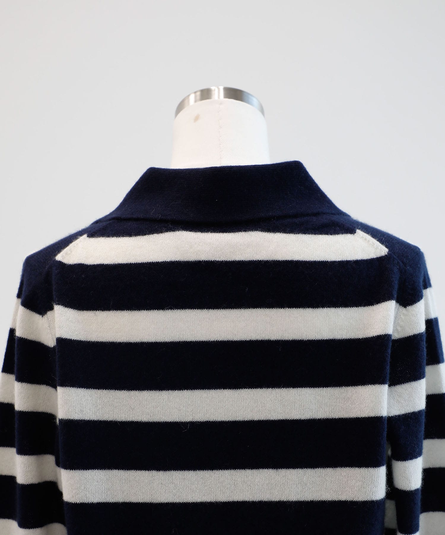 CASHMERE BORDER SKIPPER KNIT FUJI