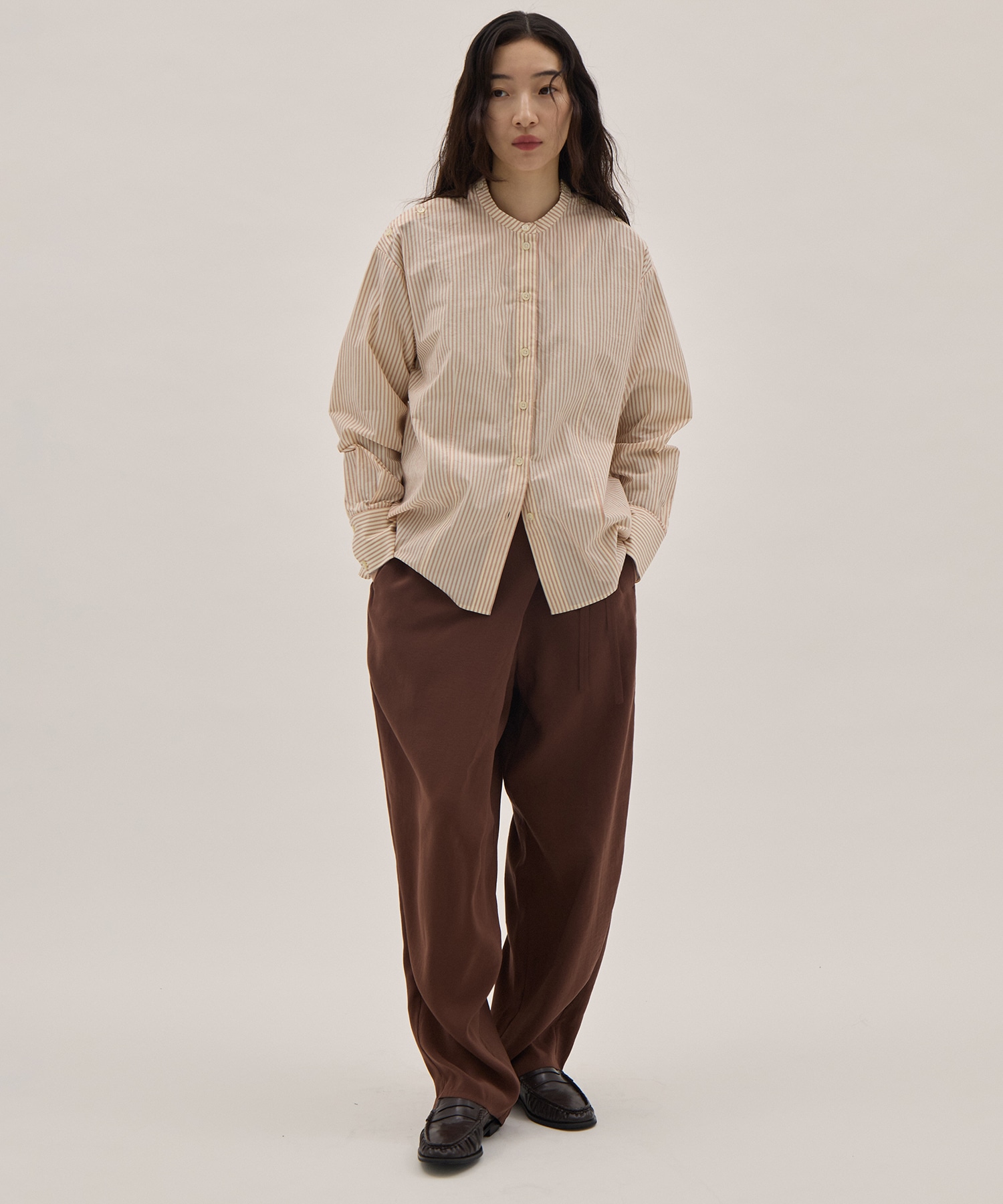 RAYON-POLYESTER BROAD TROUSERS YLEVE