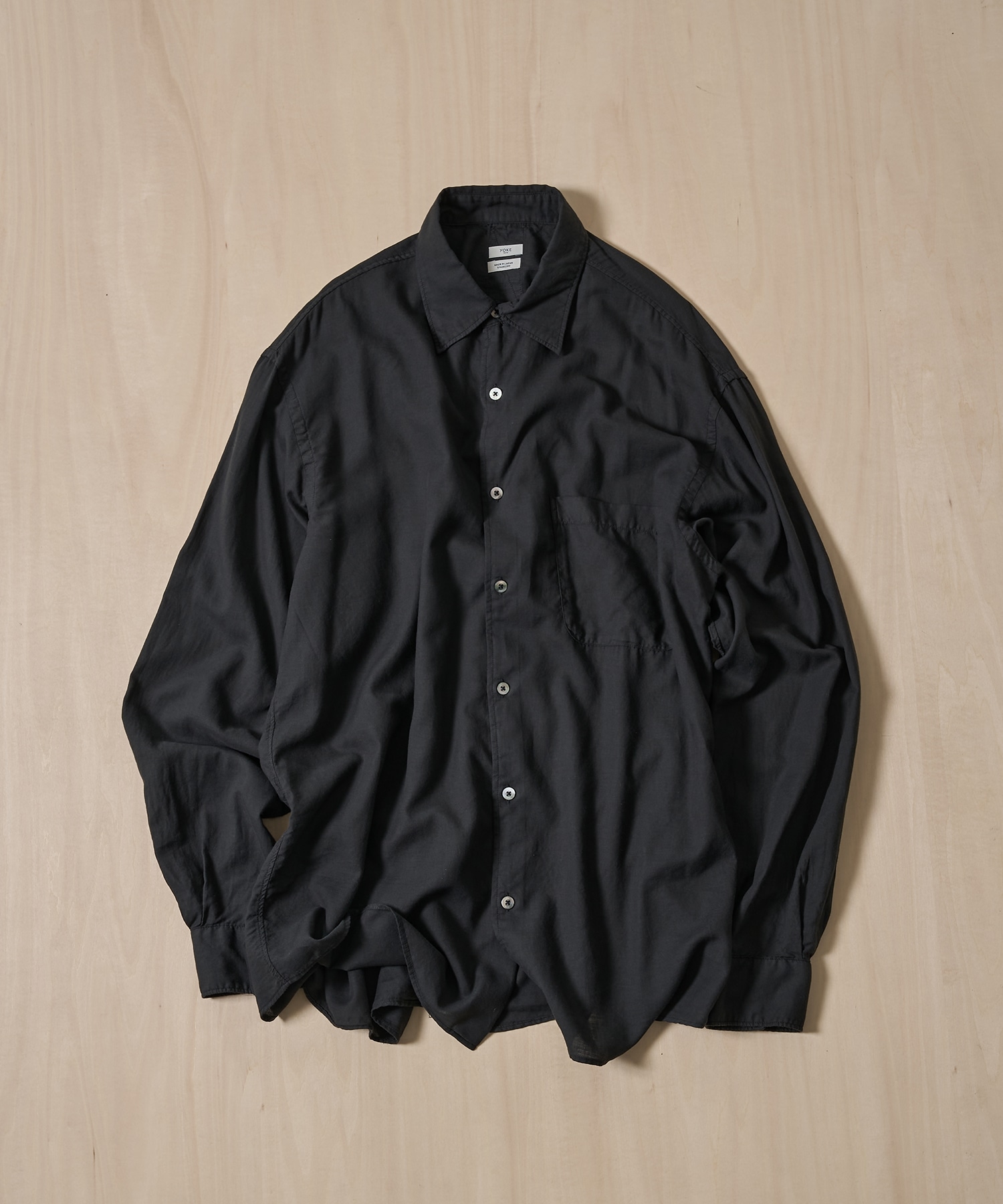 Cotton Silk Twill Garment-dyed Loosed Shirt YOKE