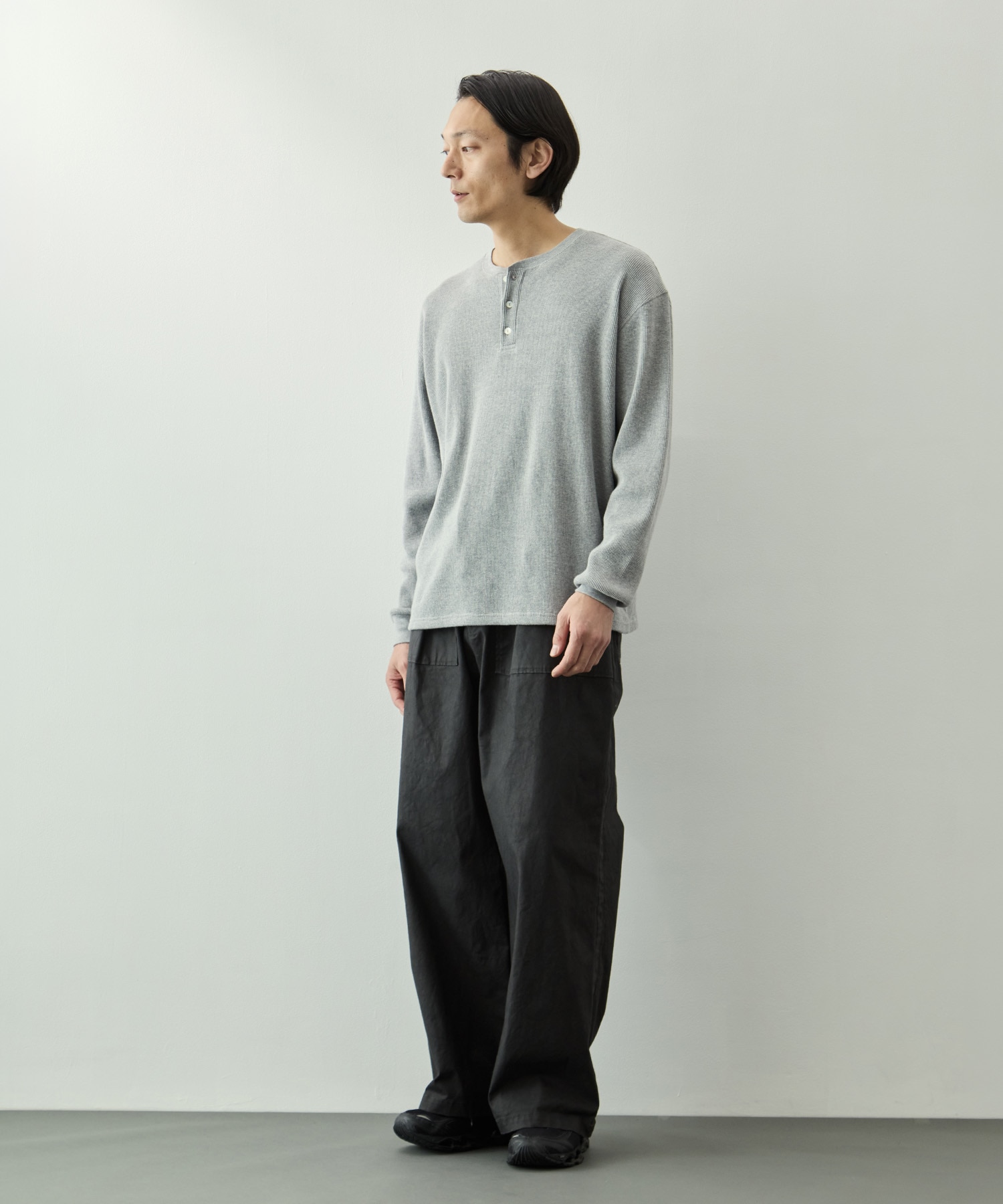 ソフトワッフルヘンリーTee L/S KEY TIMEZ