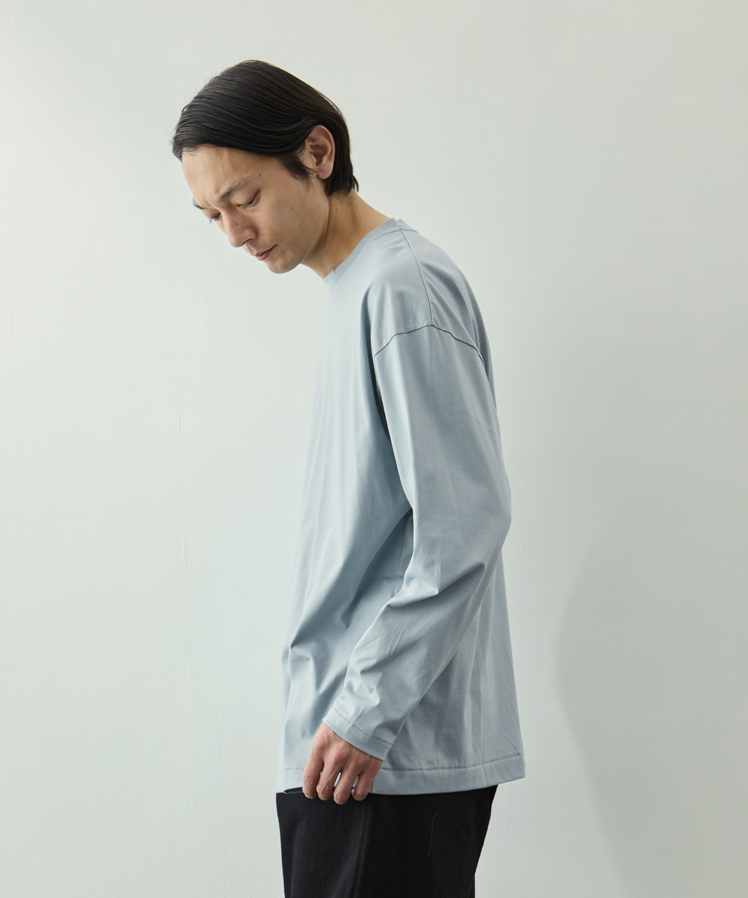 SUVIN 60/2 OVERSIZED LONG SLEEVE T-SHIRT ATON