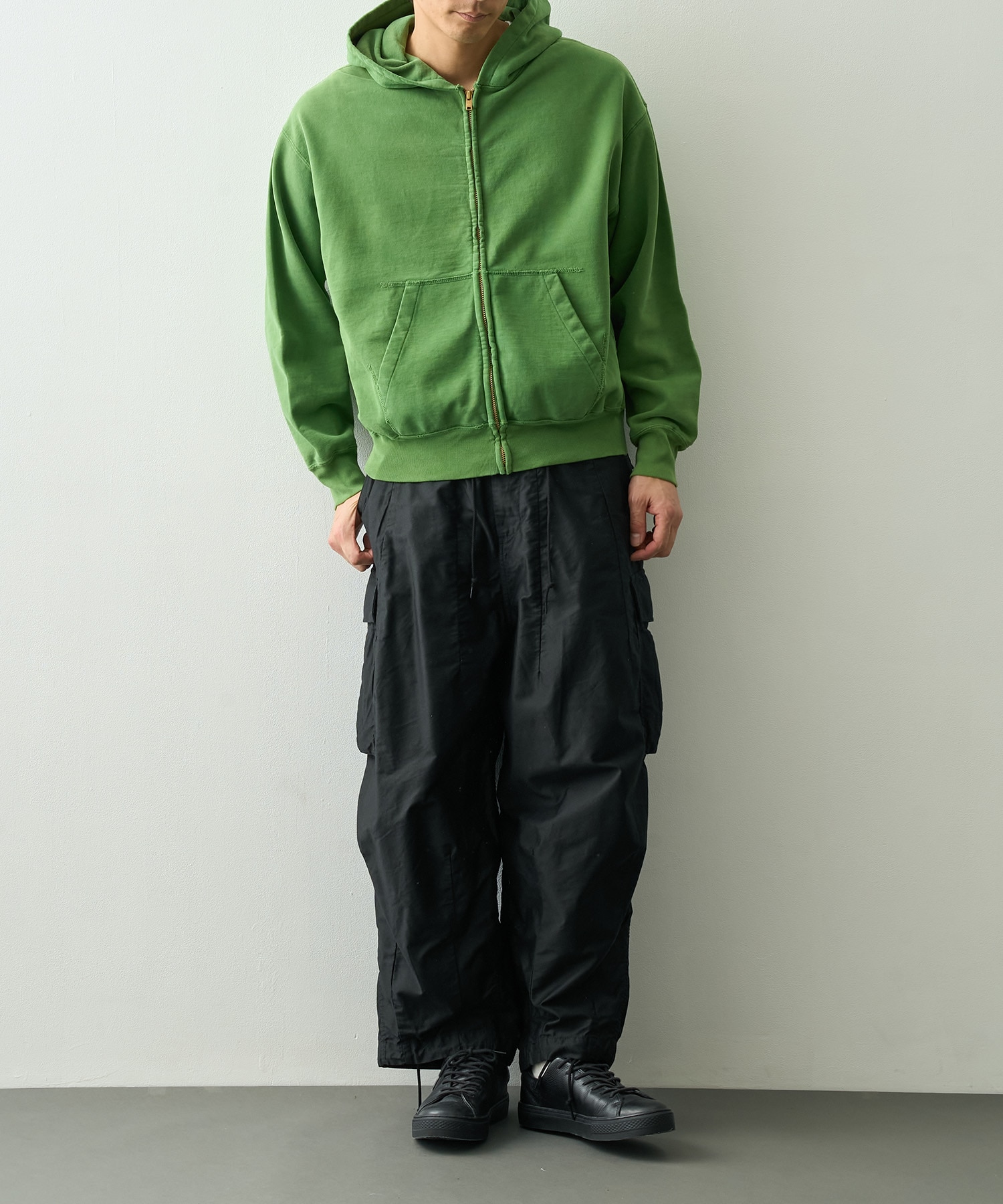 SP加工裏毛ZIPパーカー New Fit REMI RELIEF