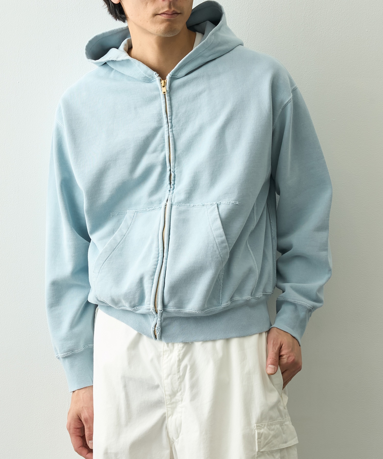 SP加工裏毛ZIPパーカー New Fit REMI RELIEF