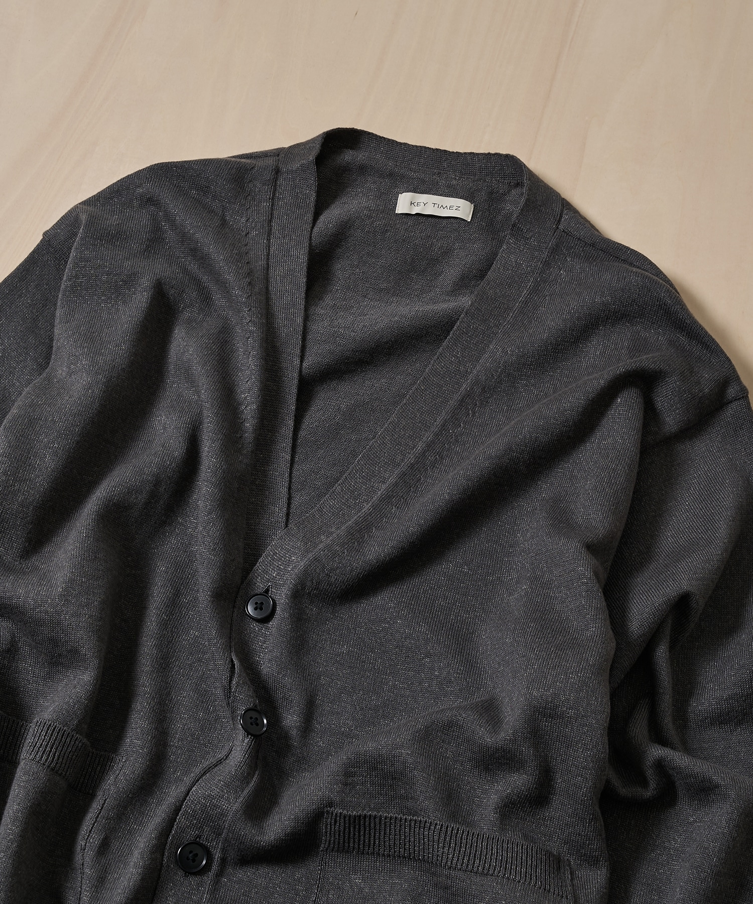 コットンリネンニットカーディガン KEY TIMEZ
