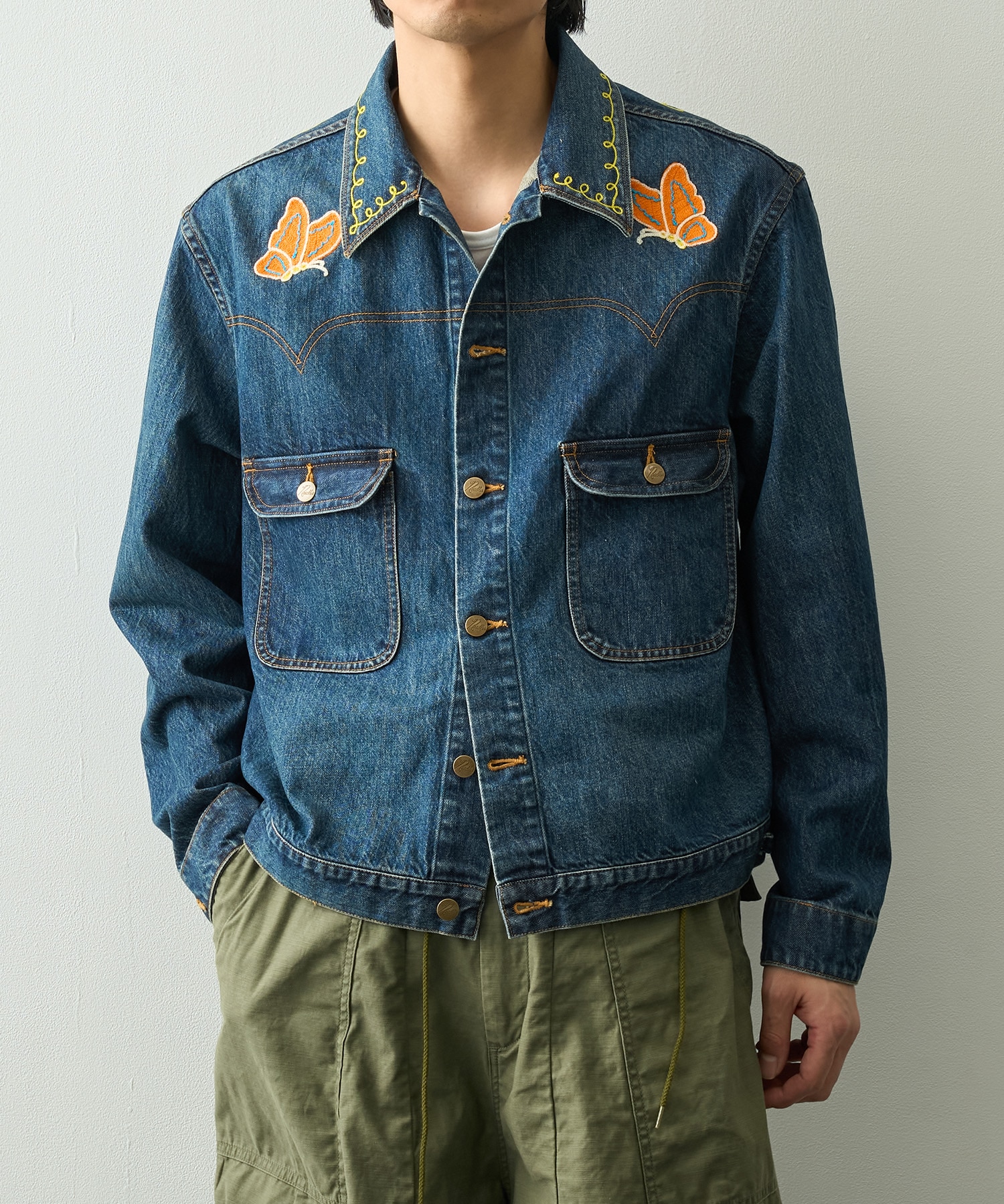 Papillon Emb. Jean Jacket - 12oz Denim Needles