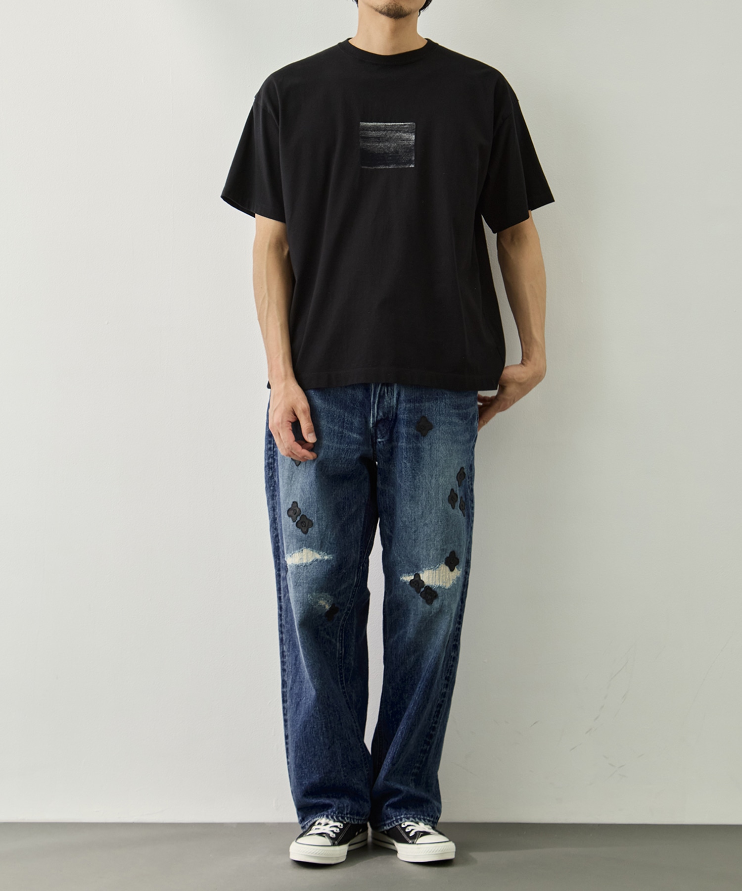 ブラックフラワービュッシュデニム BRU NA BOINNE