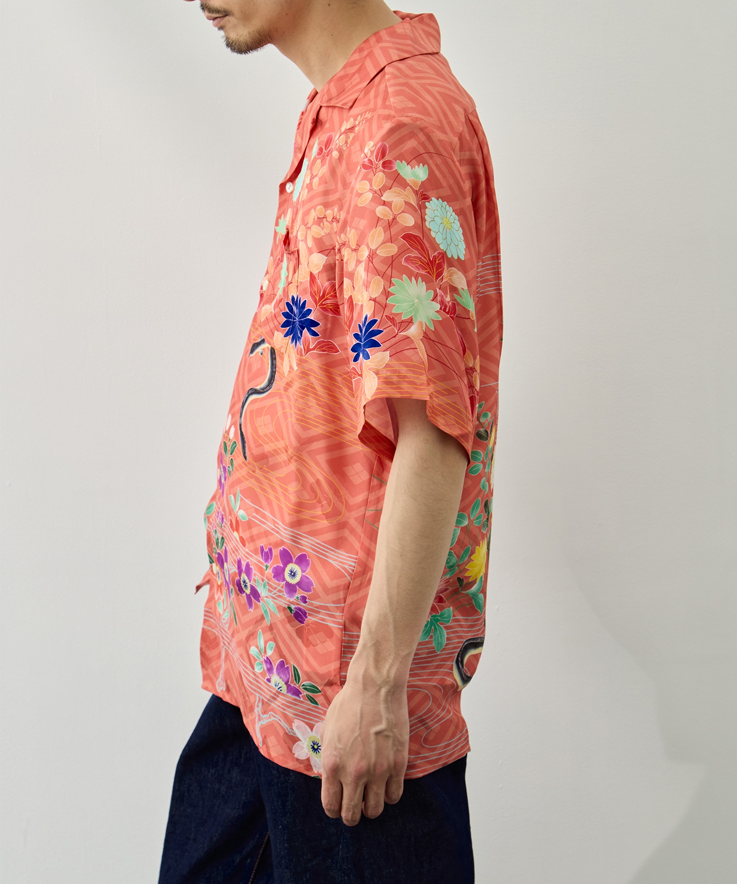 SILK CUPRO SHORT SLEEVE ALOHA SHIRT NIPOALOHA