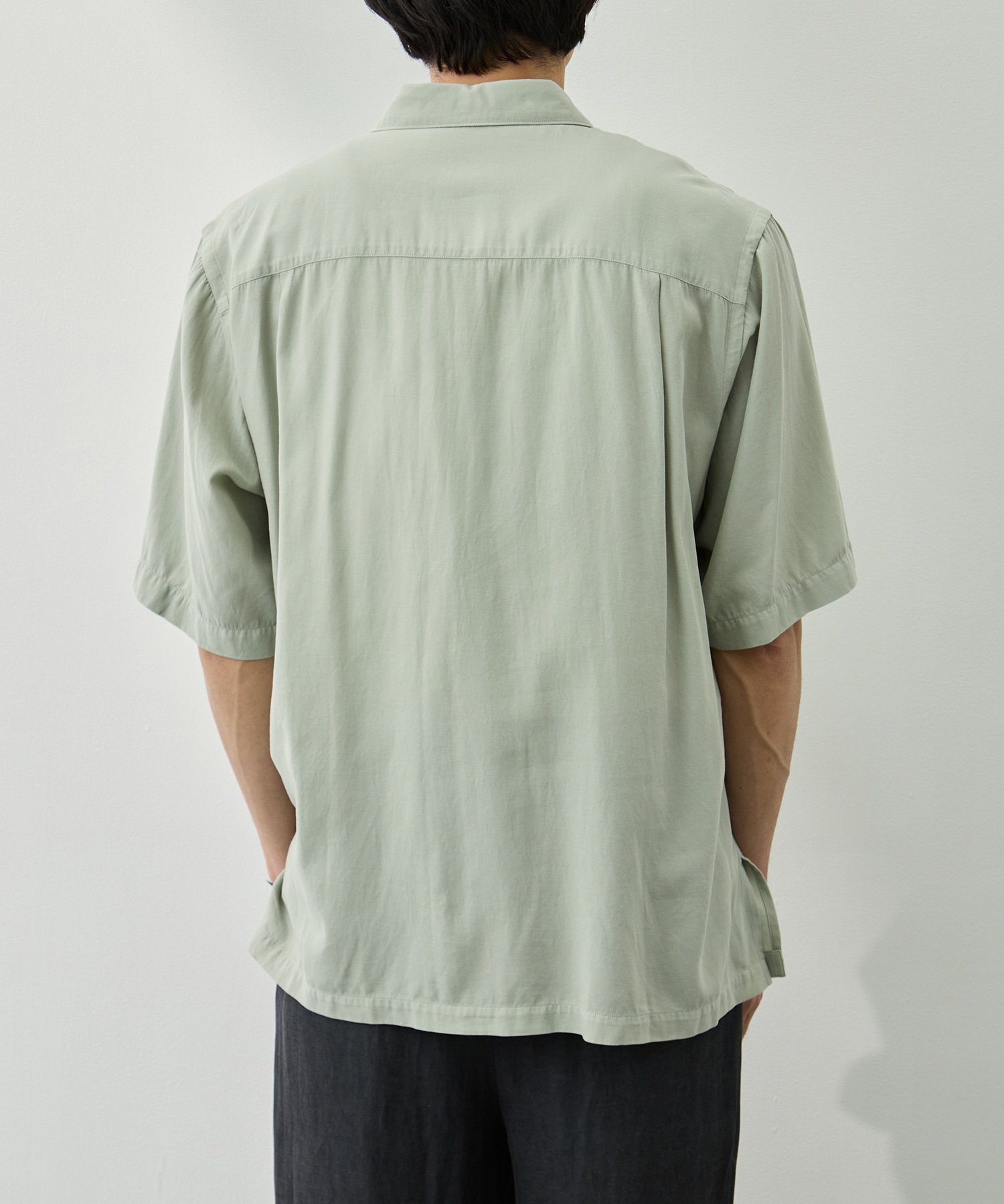 COTTON SILK VIERA LOOSE FIT HALF SLEEVE SHIRT ATON