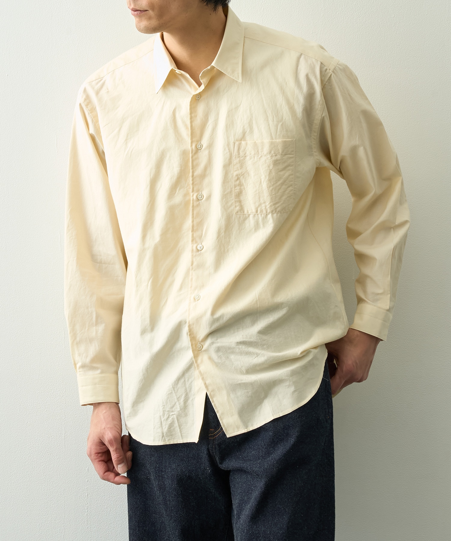 SILK COTTON STANDARD SHIRT FUJI