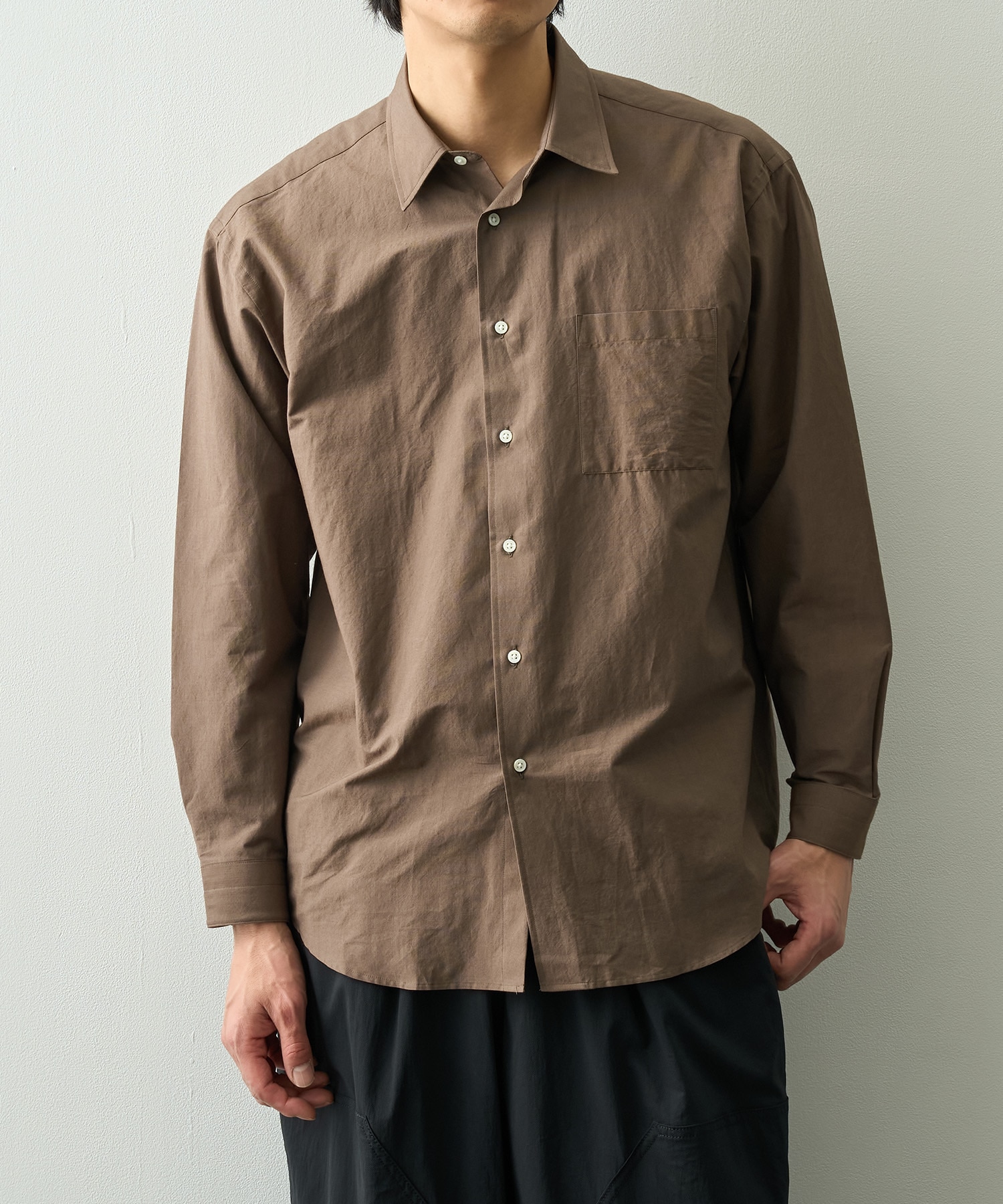 SILK COTTON STANDARD SHIRT FUJI