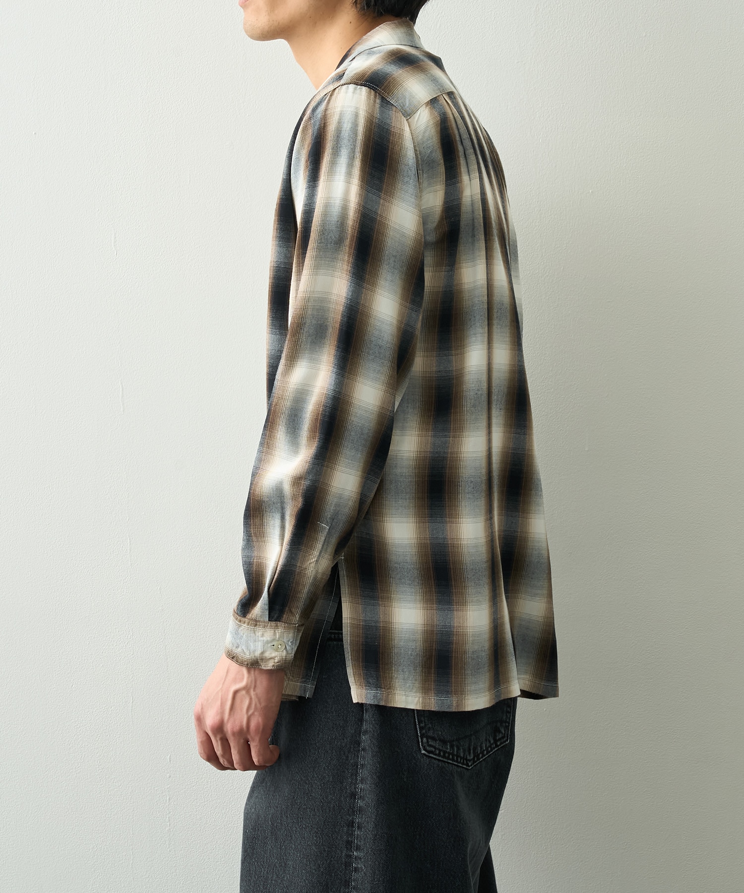Rayon Ombre Check L/S Shirt PHEENY