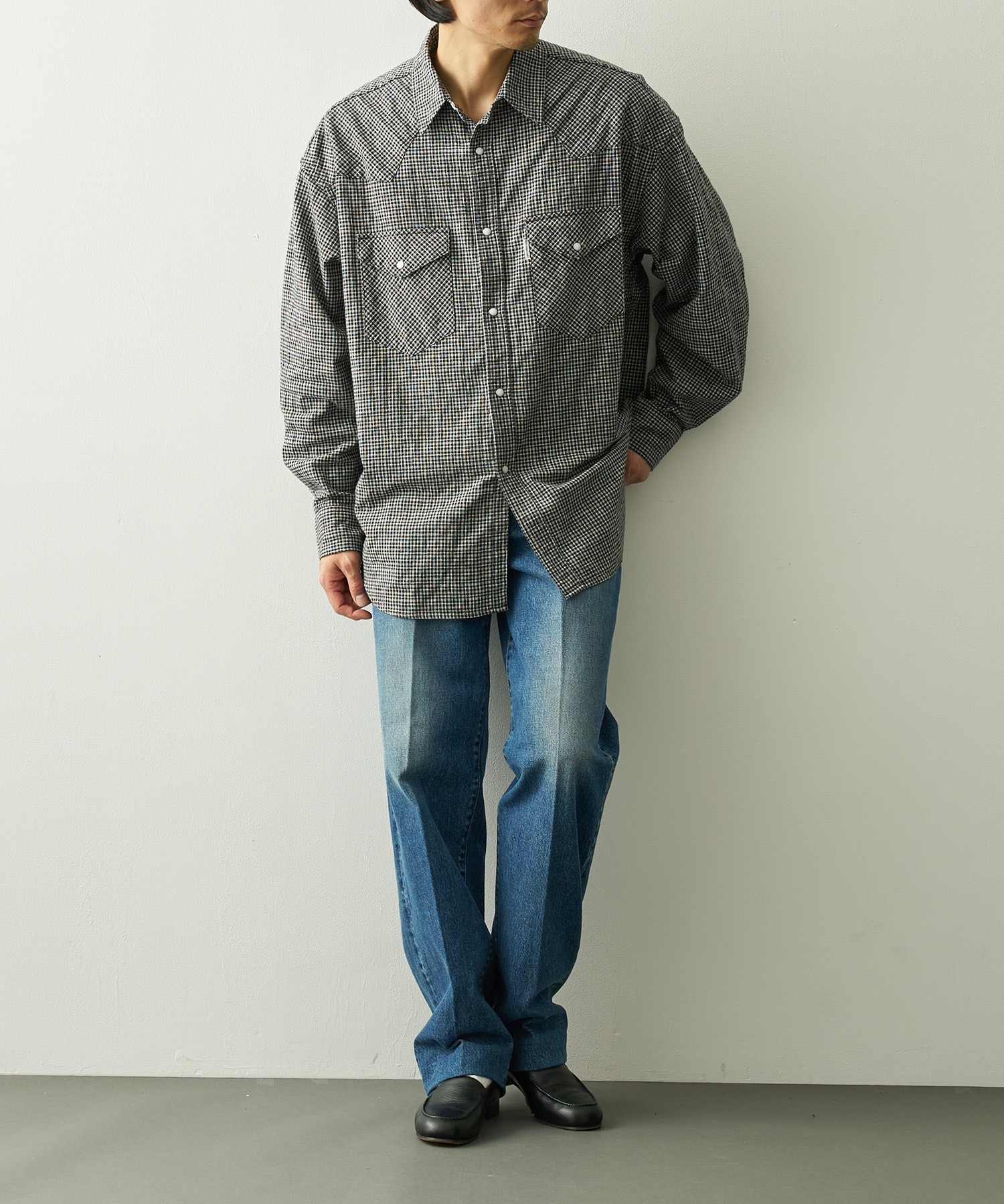 Dobby Gingham Check L/S Western Shirt COOTIE PRODUCTIONS