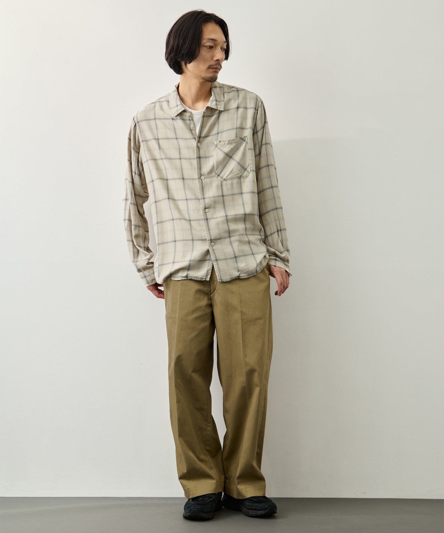 レーヨンツイルチェックシャツ REMI RELIEF