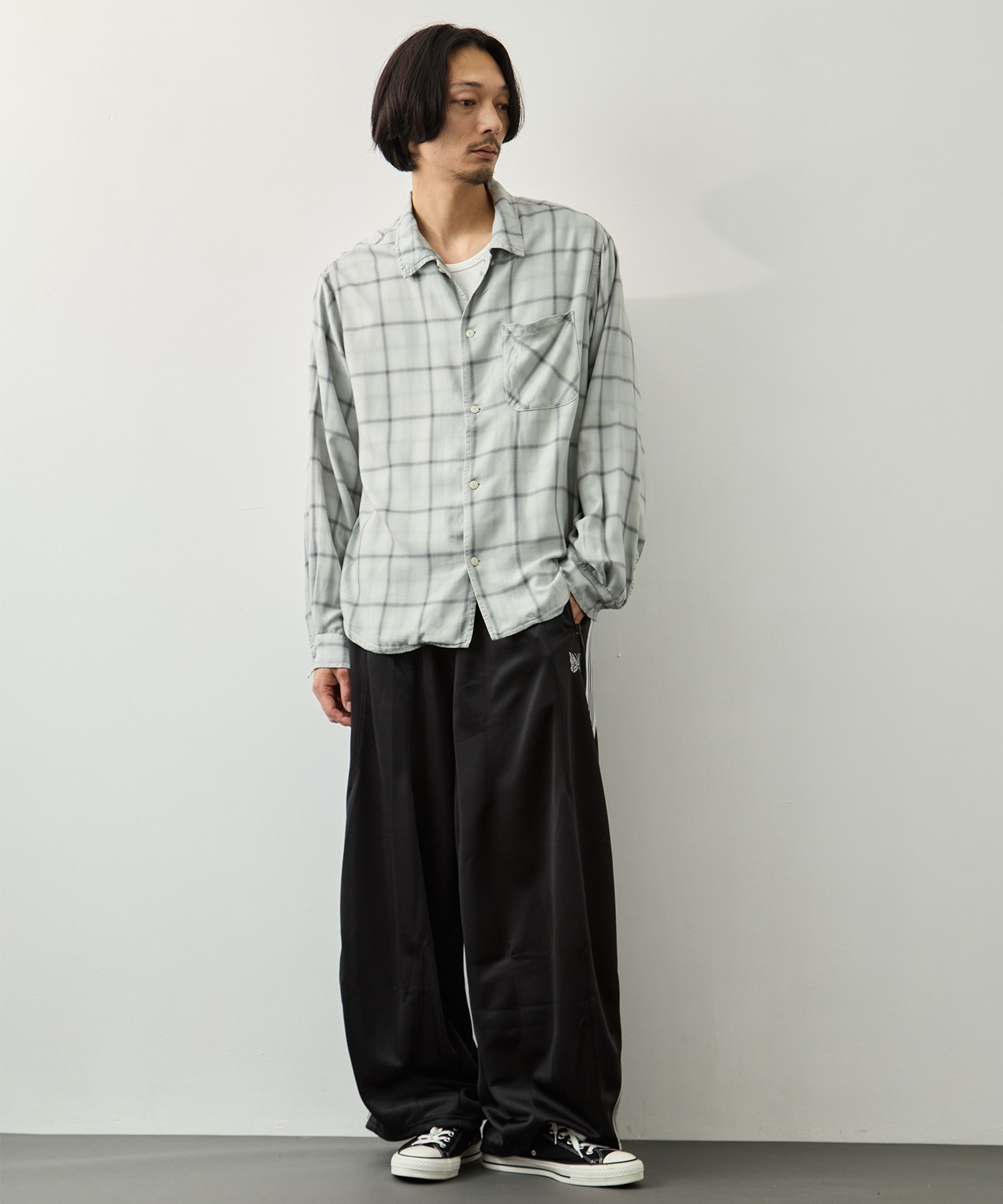 レーヨンツイルチェックシャツ REMI RELIEF