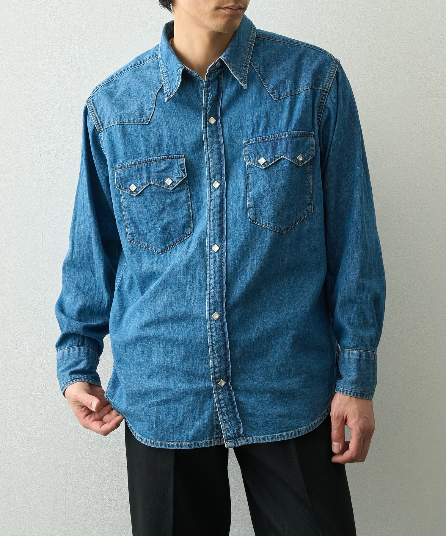 DENIM SHIRT H.WASH MASSES