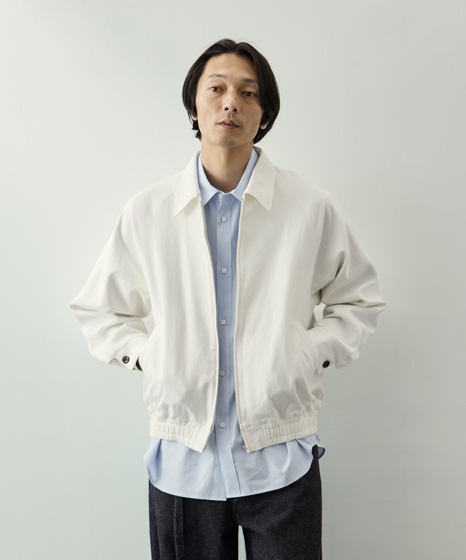 COTTON SILK RAGLAN BLOUSON FUJI