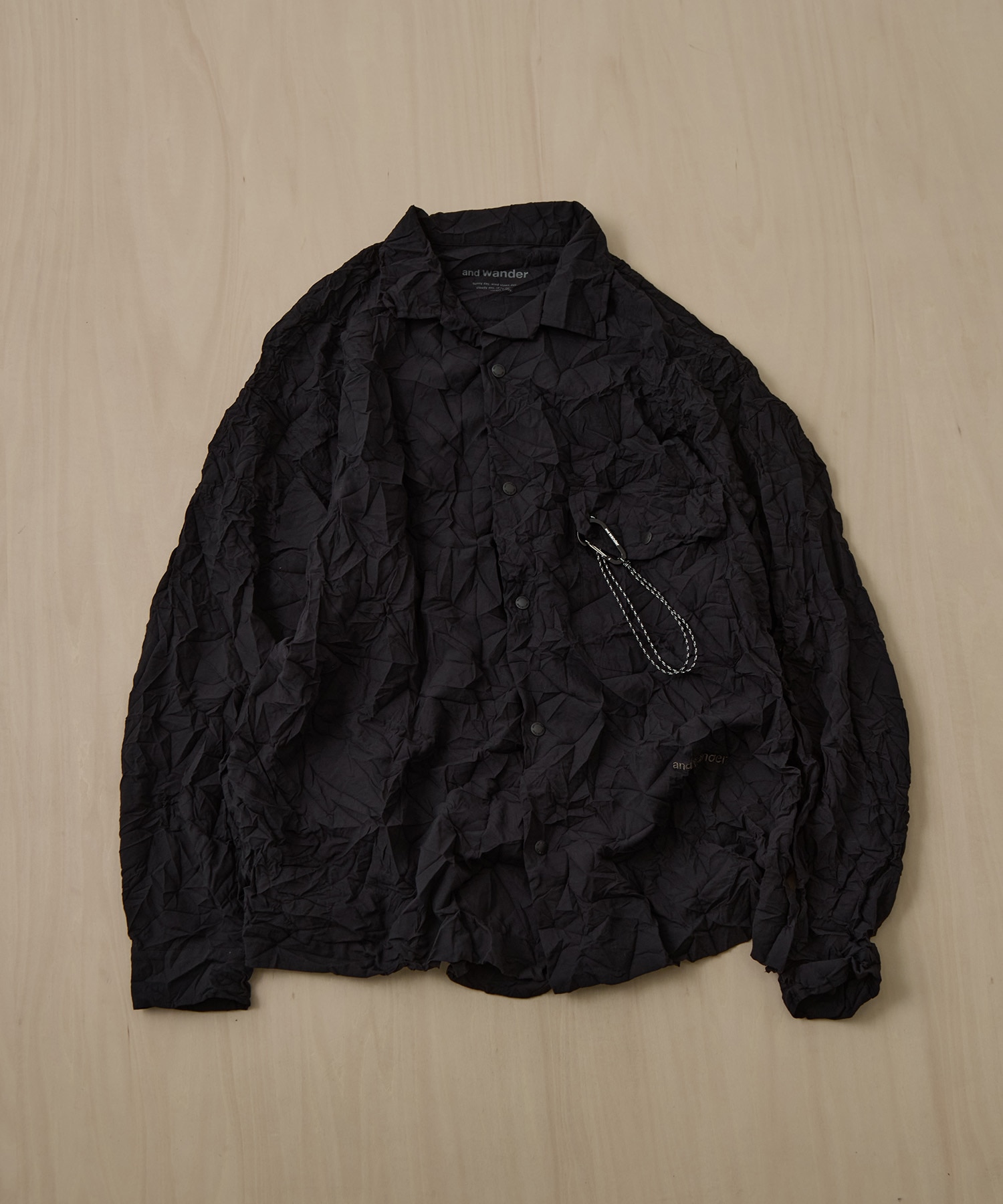 washer pleated open LS shirt and wander