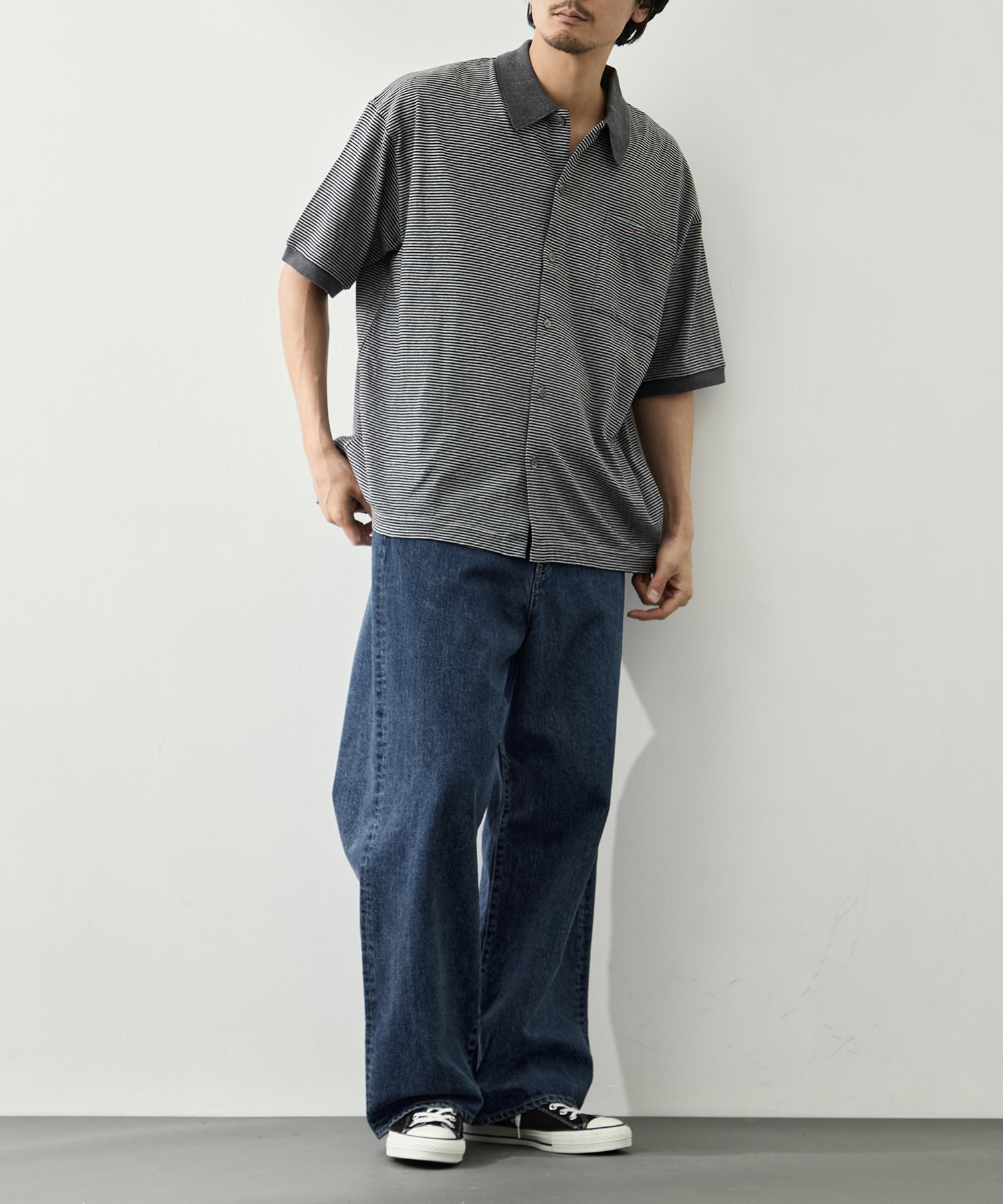 PC-006-3998-0015/G.BK/H.W BTNK BRDR OPN POLO SH PORTER CLASSIC