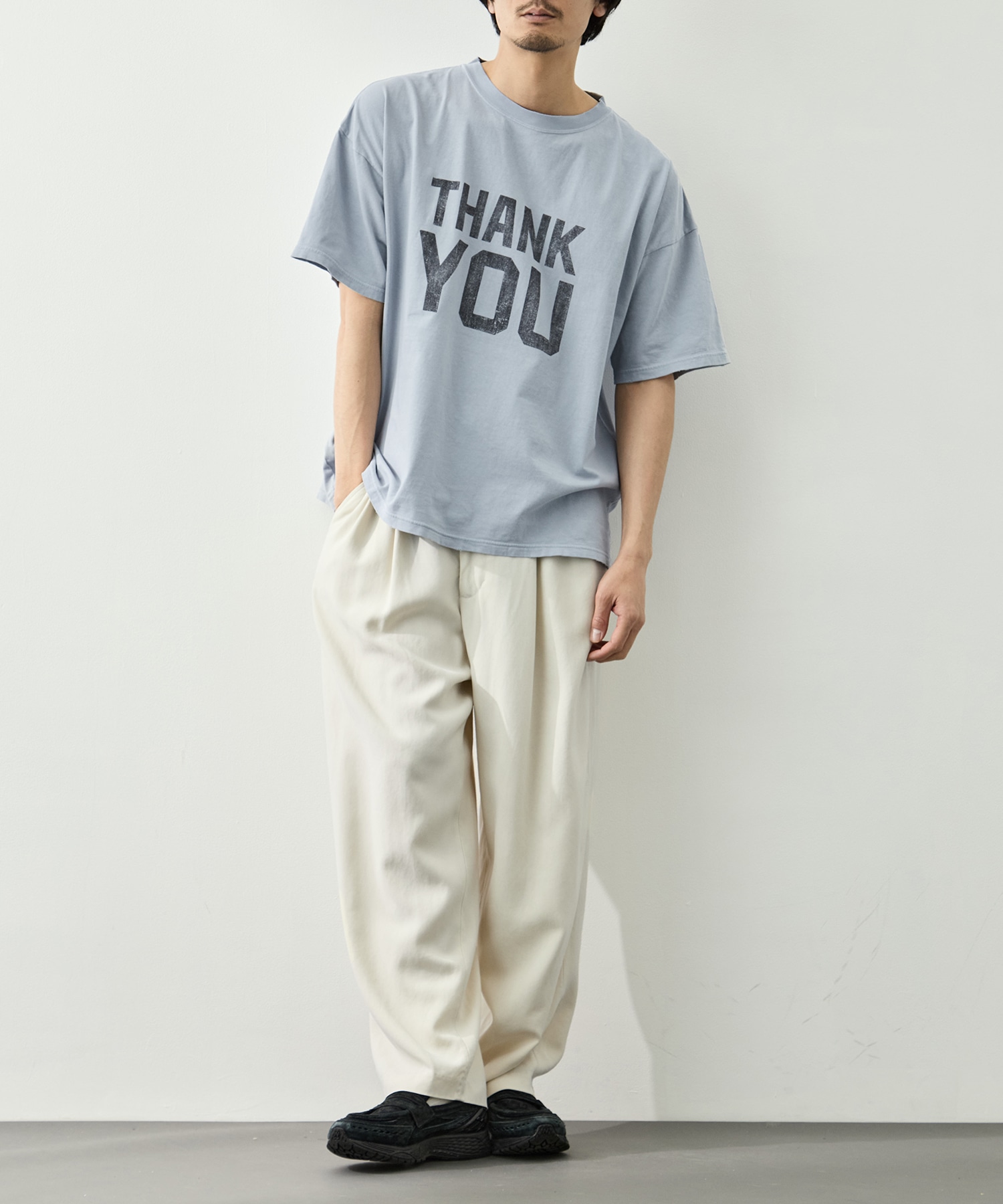 NEW SP加工20/-天竺BIGサイズT(THANK YOU) REMI RELIEF