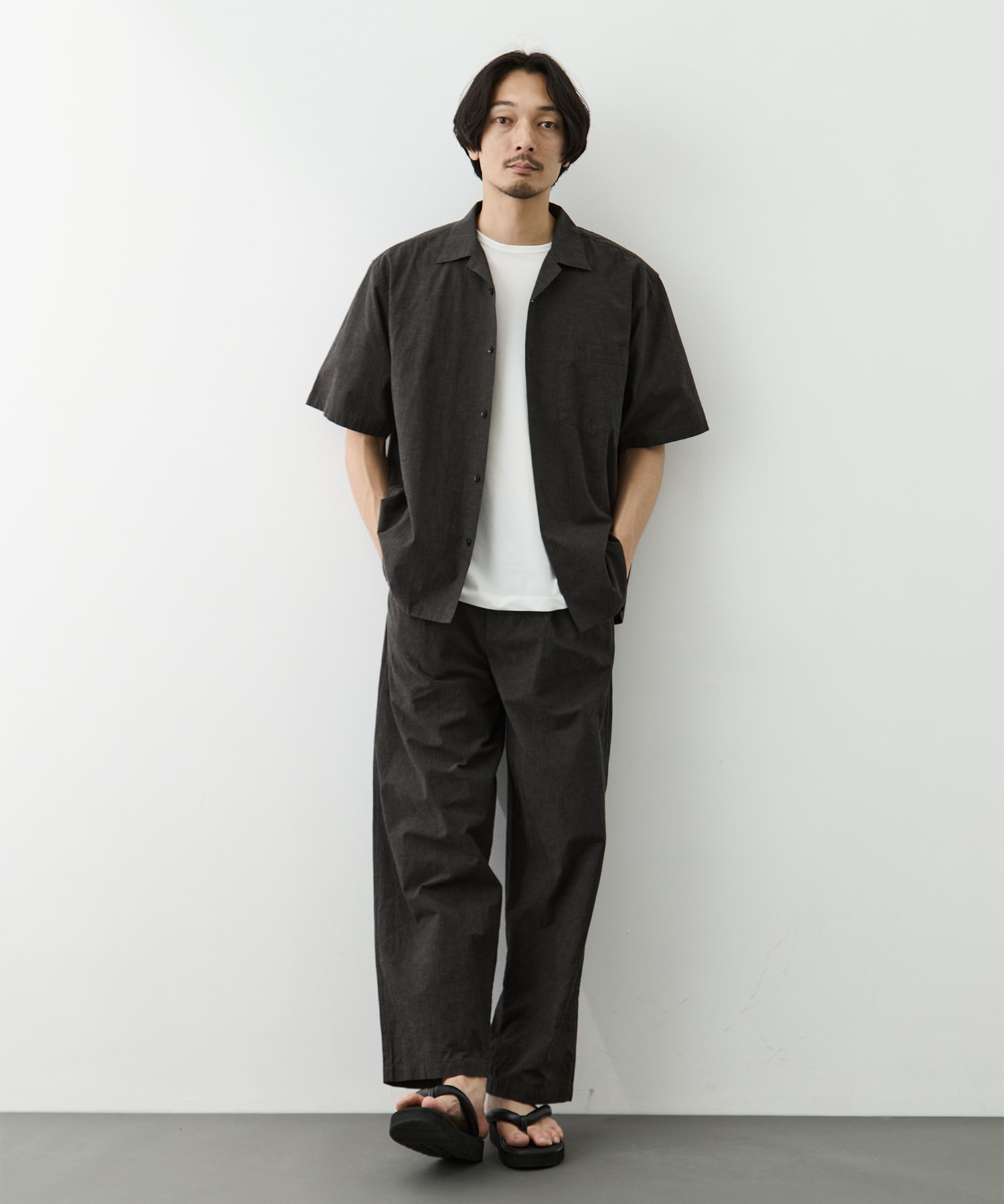 マナプールシャンブレー1タックパンツ KEY TIMEZ