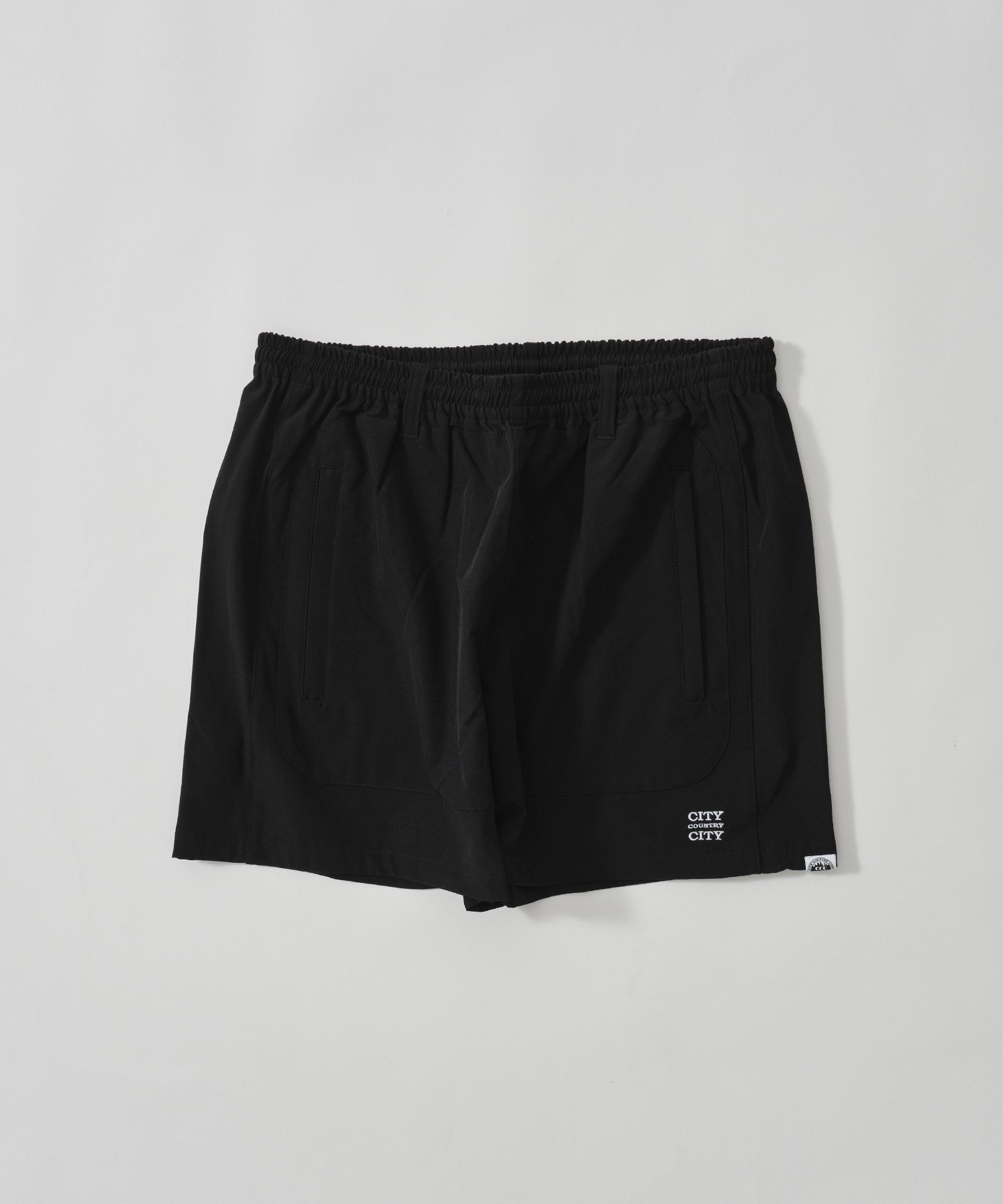 EMBROIDERD LOGO STRECH  NYLON EASY  SHORTS CITY COUNTRY CITY