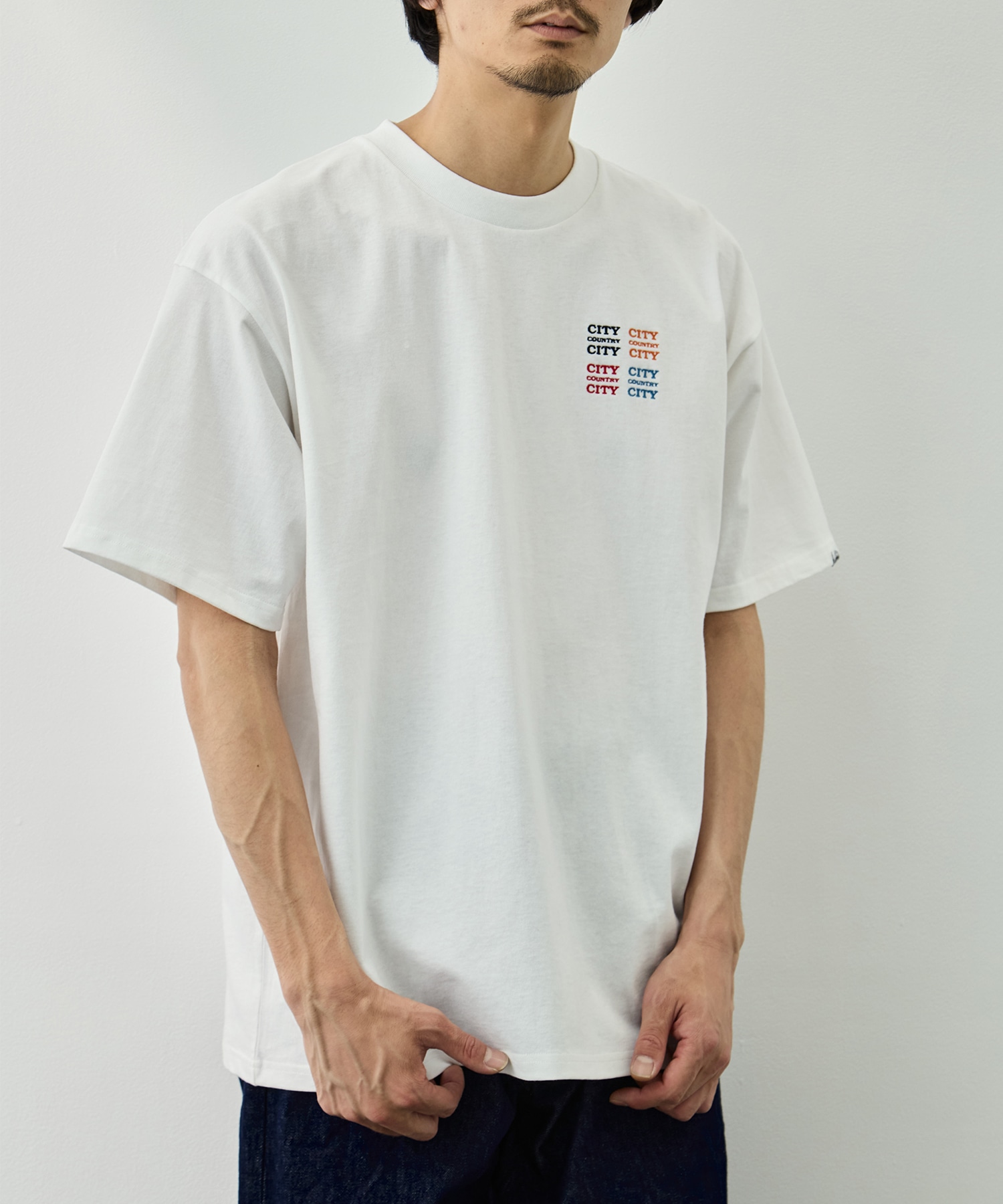 EMBROIDERED LOGO COTTON S/S T-SHIRT_CCCC CITY COUNTRY CITY