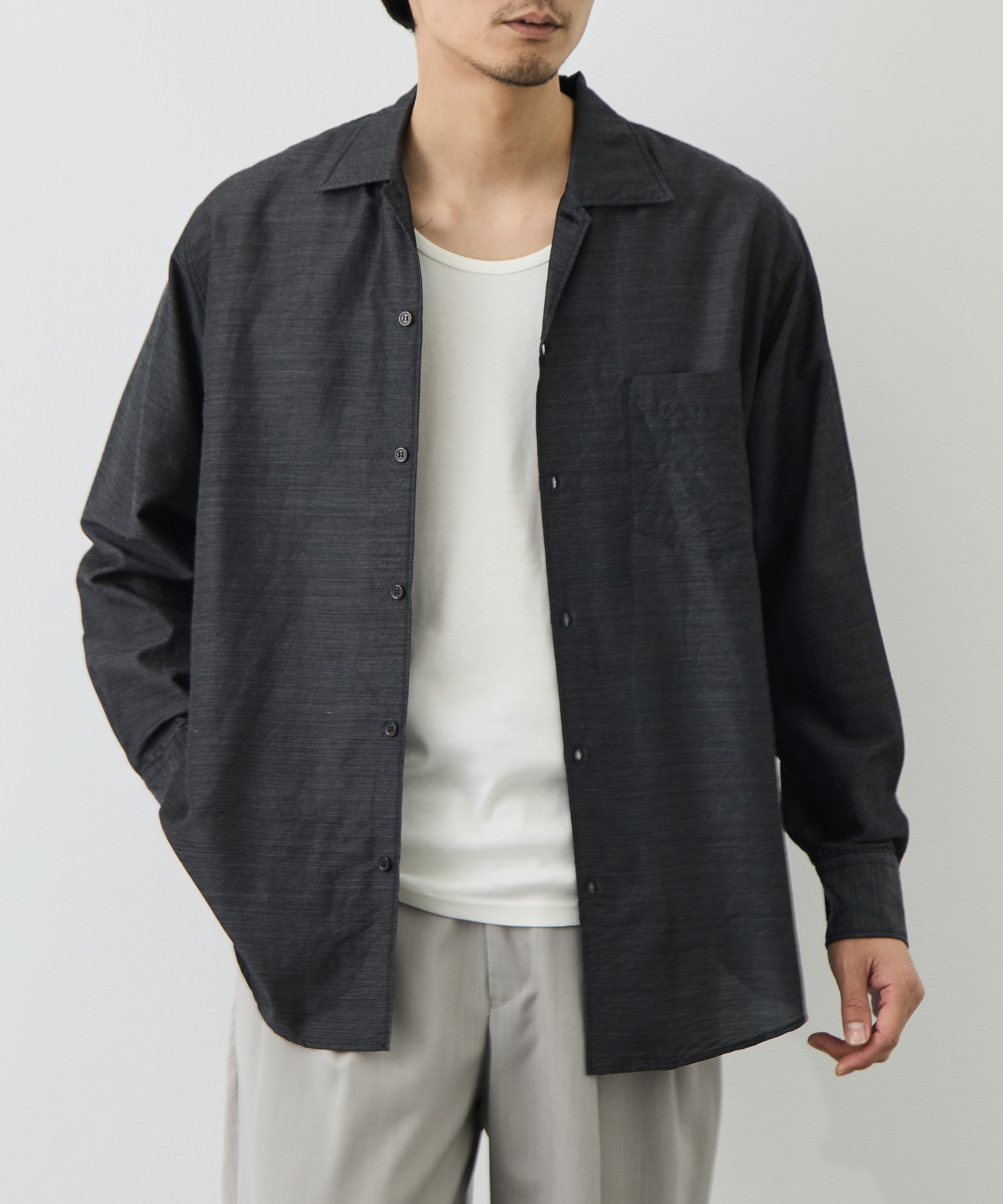 OPEN COLLAR L/S SHIRT marka