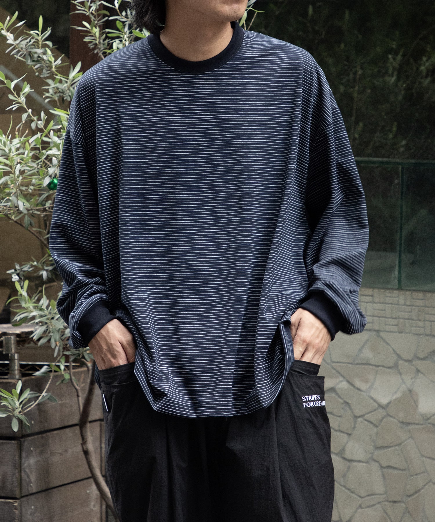 SUPER BIG LS TEE (SIDE STRIPE TECH) S.F.C