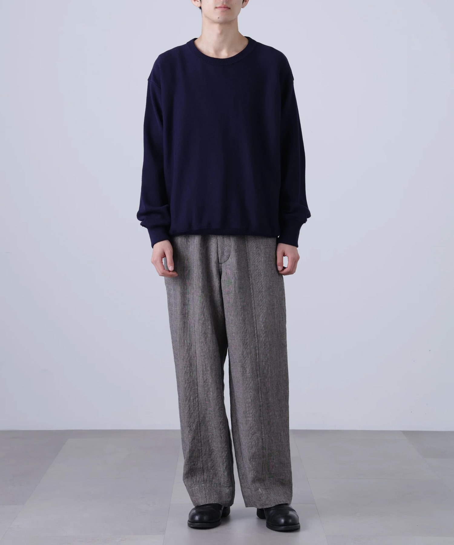 CREW NECK KNIT SWEAT -Tight Tension Cotton- SEVEN BY SEVEN