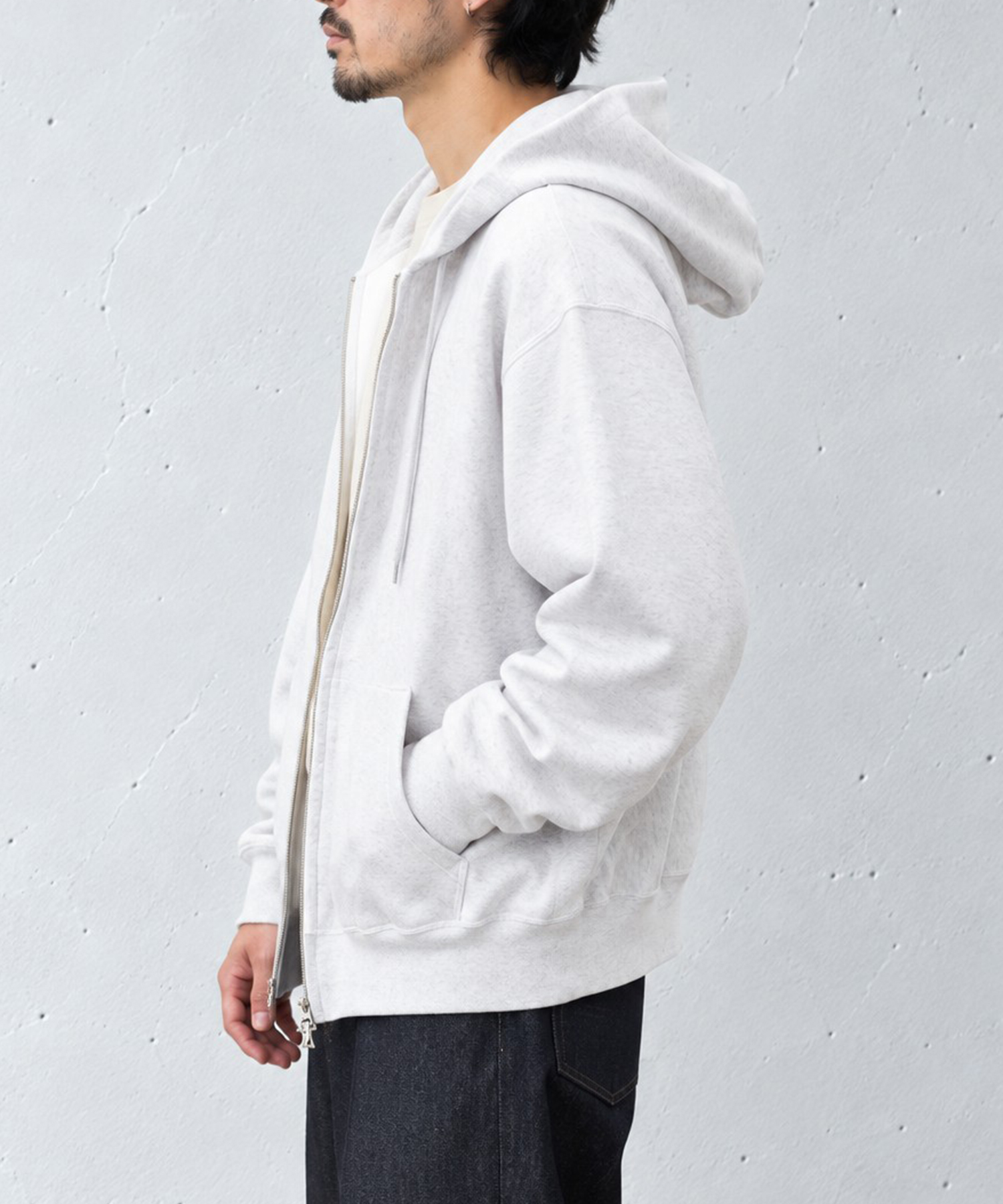 Soft&Hard Sweat Hoodie Zip Wide blurhmsROOTSTOCK