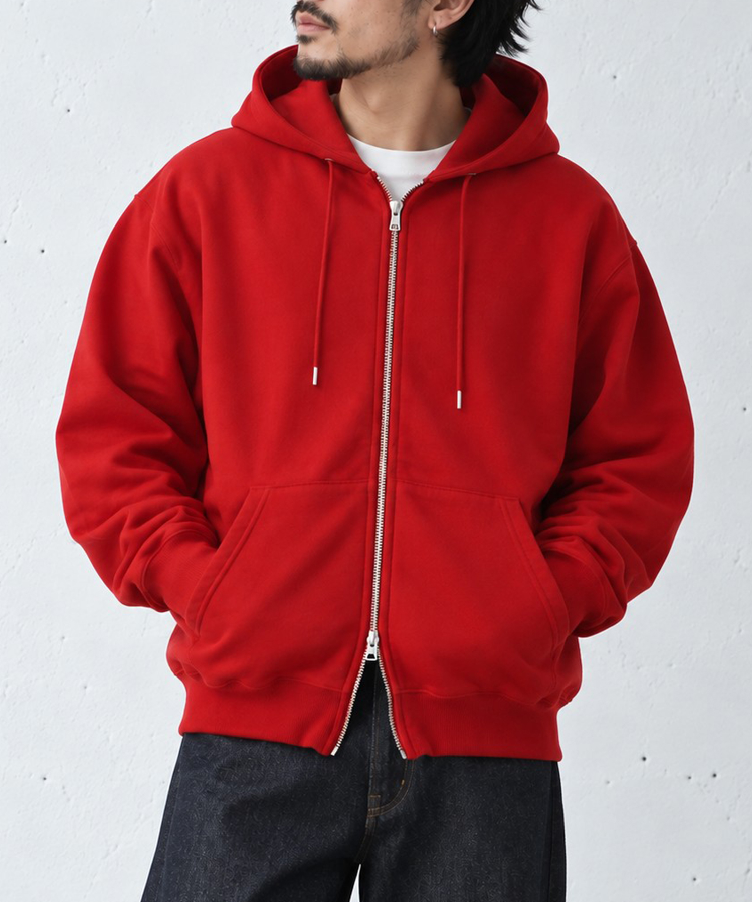 Soft&Hard Sweat Hoodie Zip Wide blurhmsROOTSTOCK
