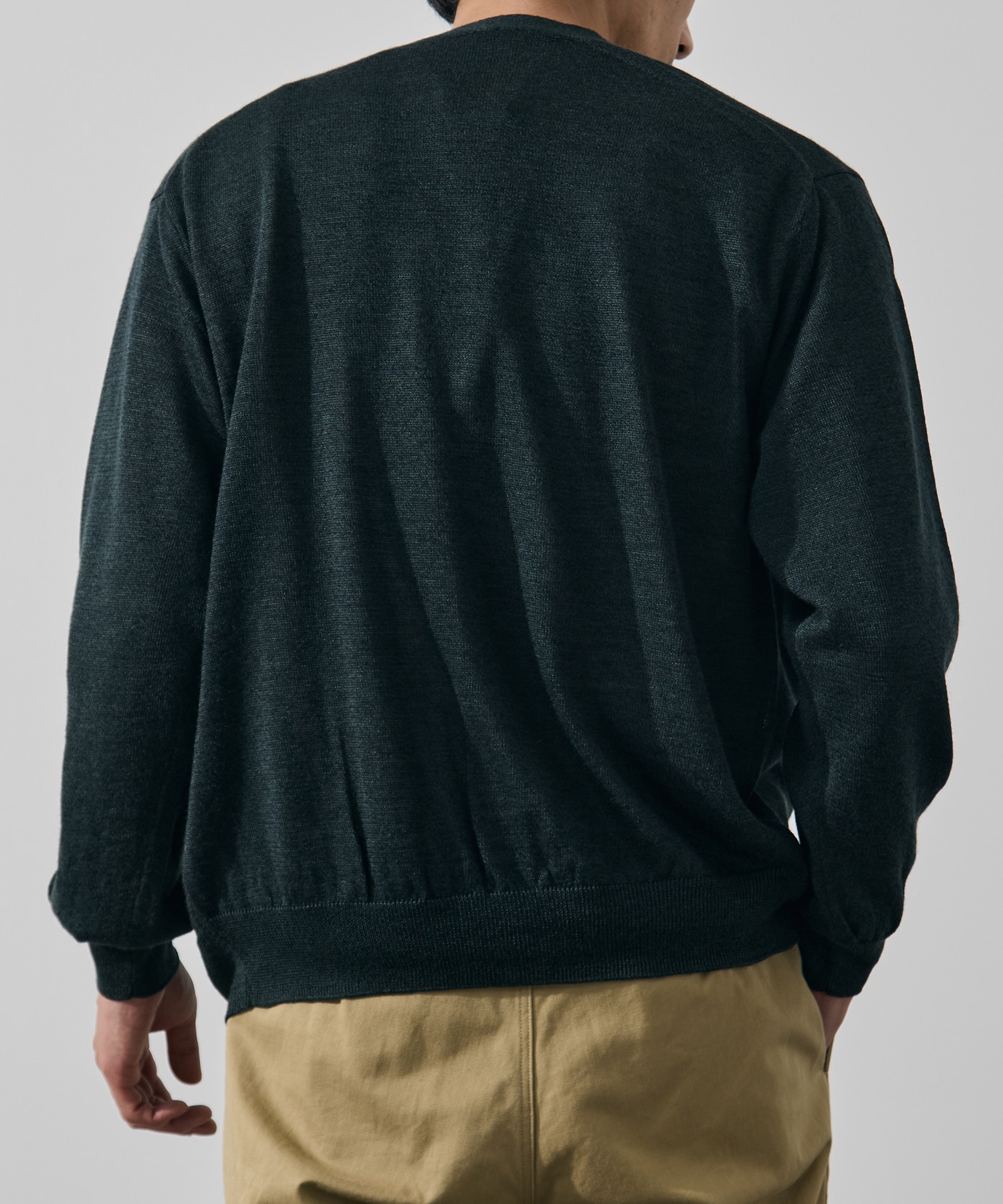 別注 RAMIE WOOL V NECK CARDIGAN BATONER