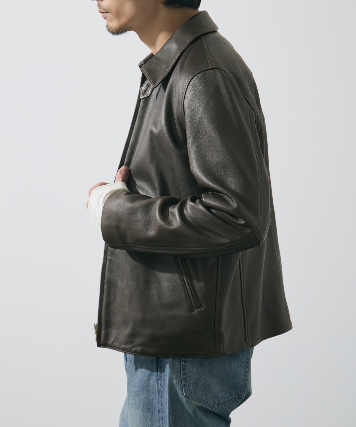 SHEEP AVIATOR LEATHER JACKET YLEVE