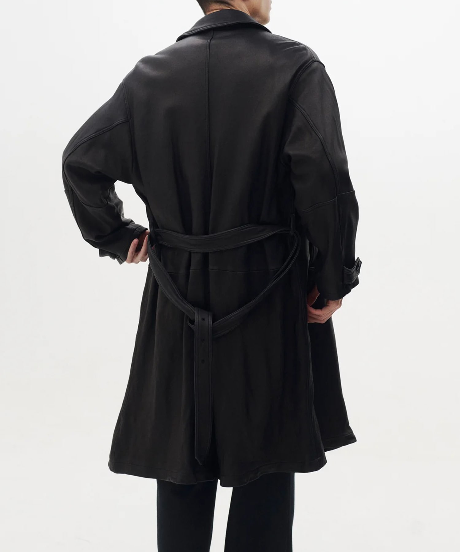 Lamb Leather Balmacaan Coart YOKE