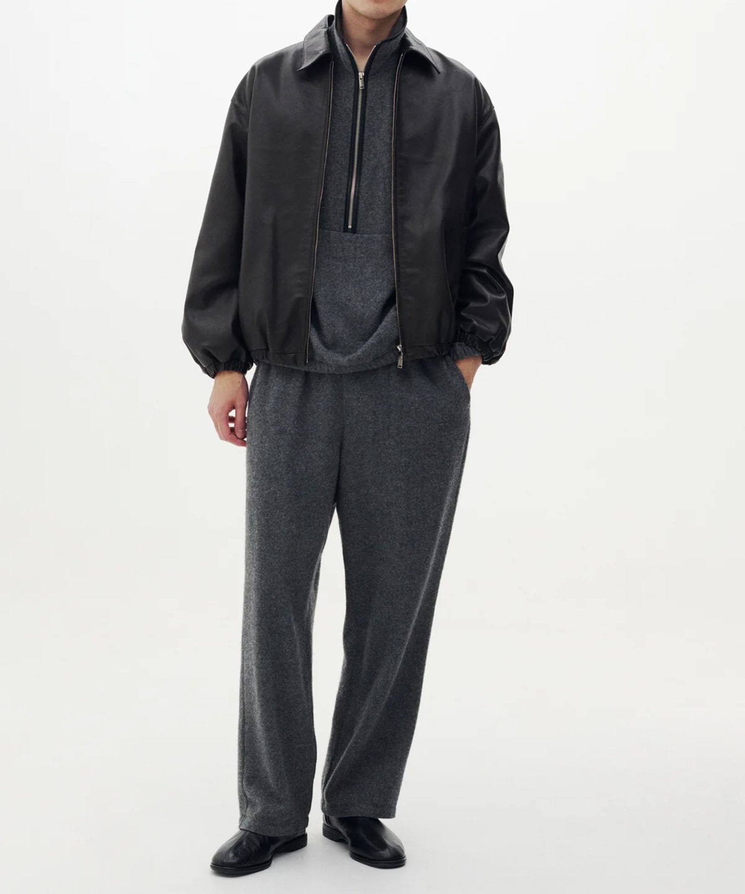Calf Leather Sports Jacket YOKE