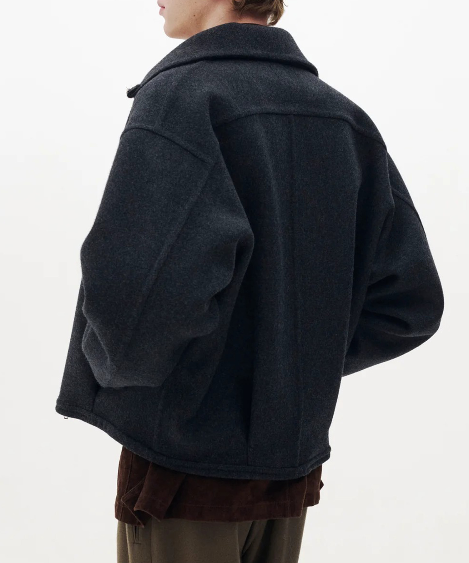 Wool Cashmere Balloon Silhouette Blouson YOKE