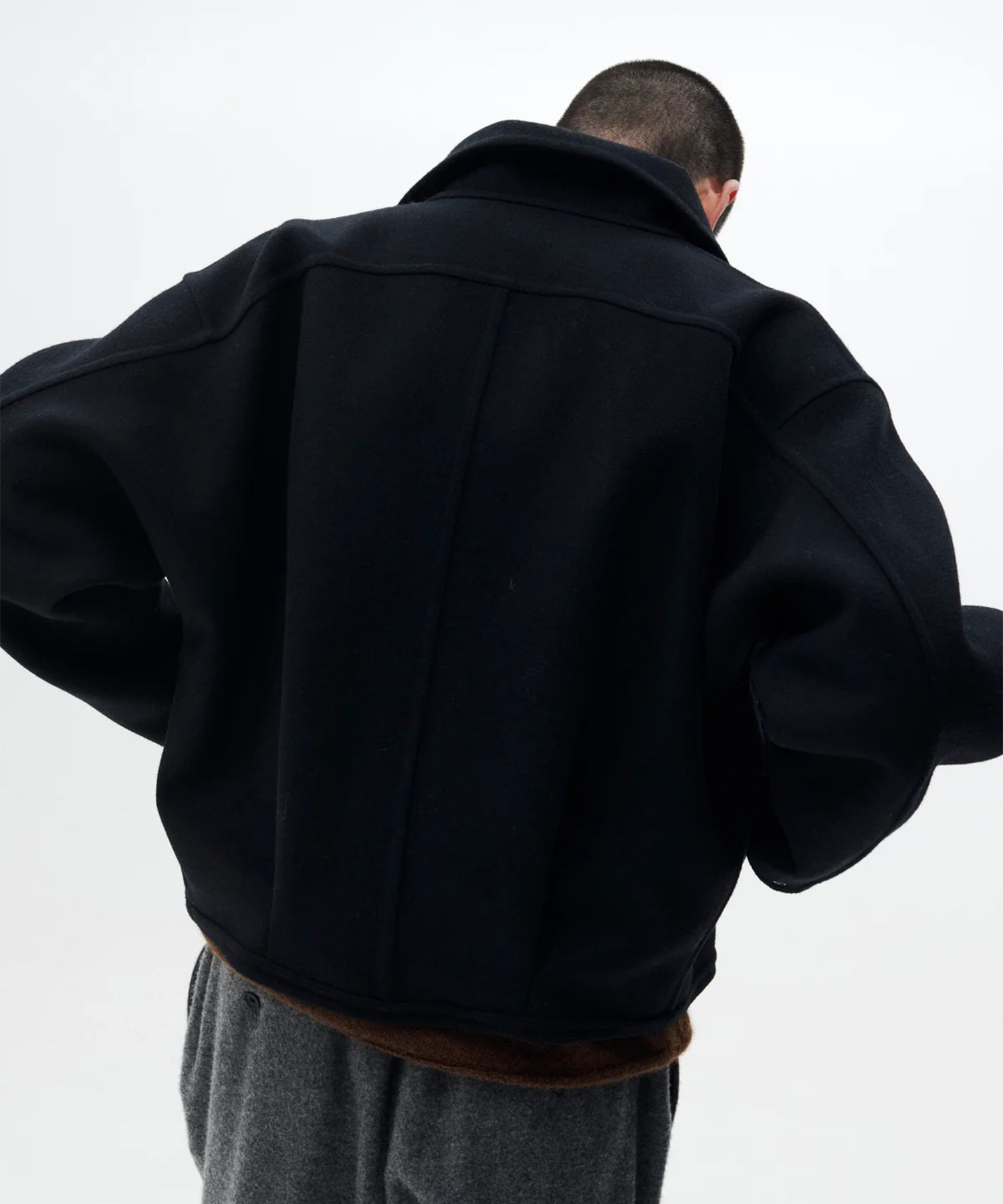 Wool Cashmere Balloon Silhouette Blouson YOKE