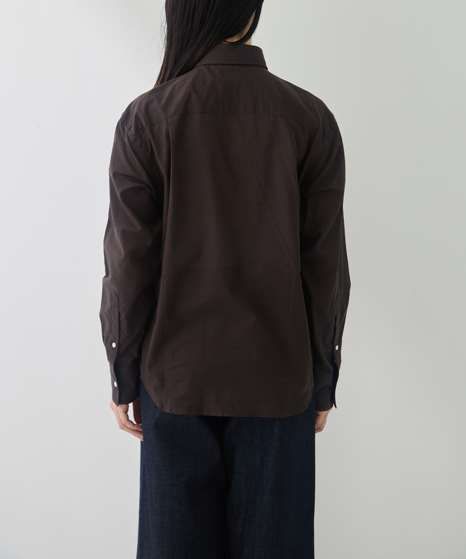 COTTON SILK CHECK SHIRT FUJI