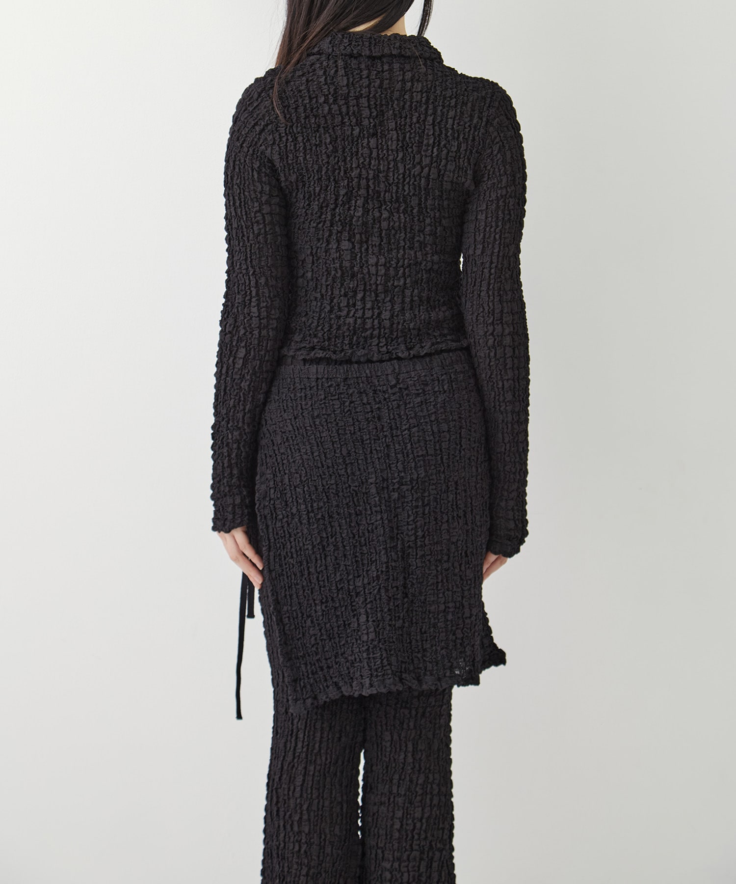 Shrink  Lace Cropped Shirt PHEENY