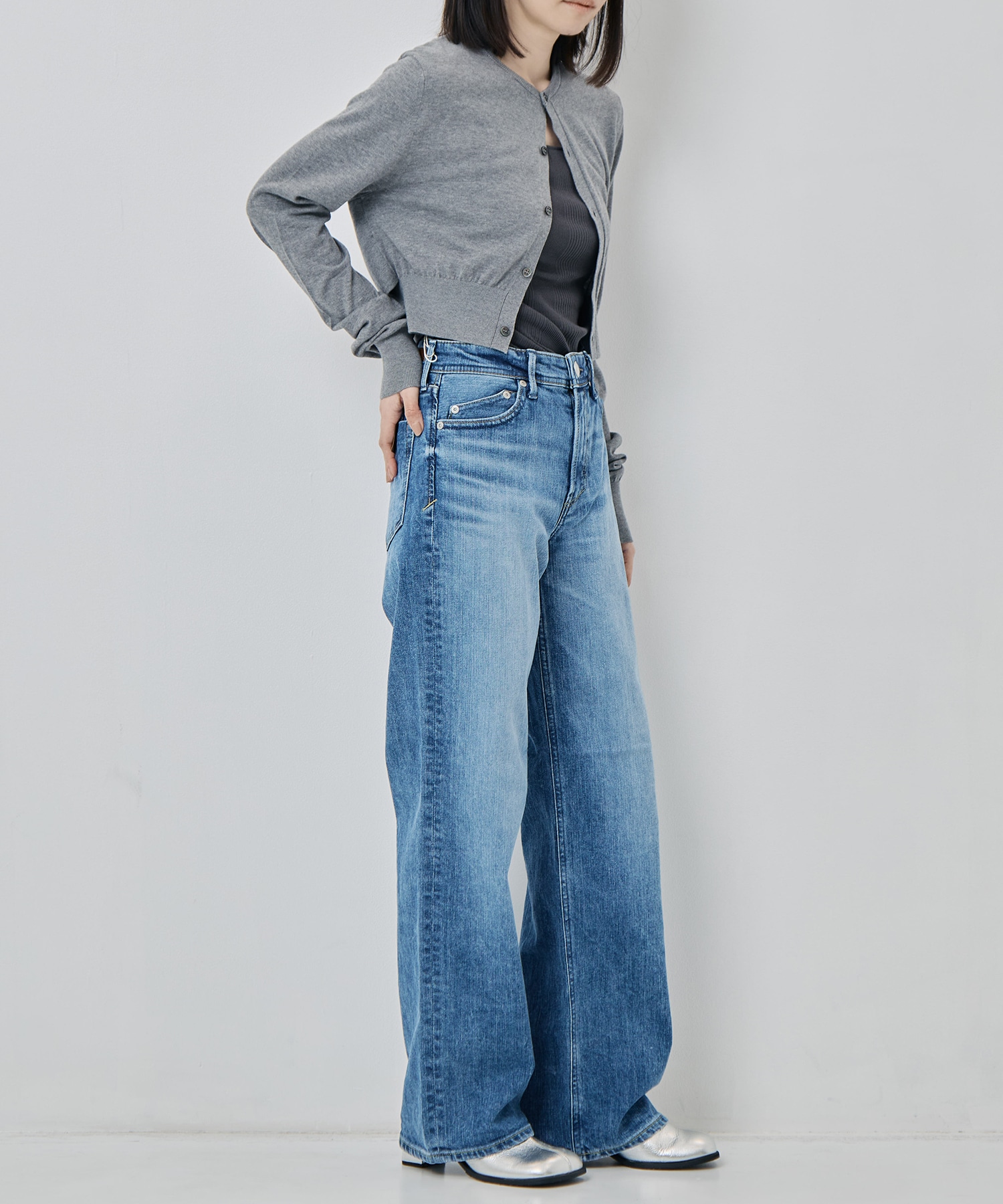 Cotton 16G 2-Way Cardigan INSCRIRE