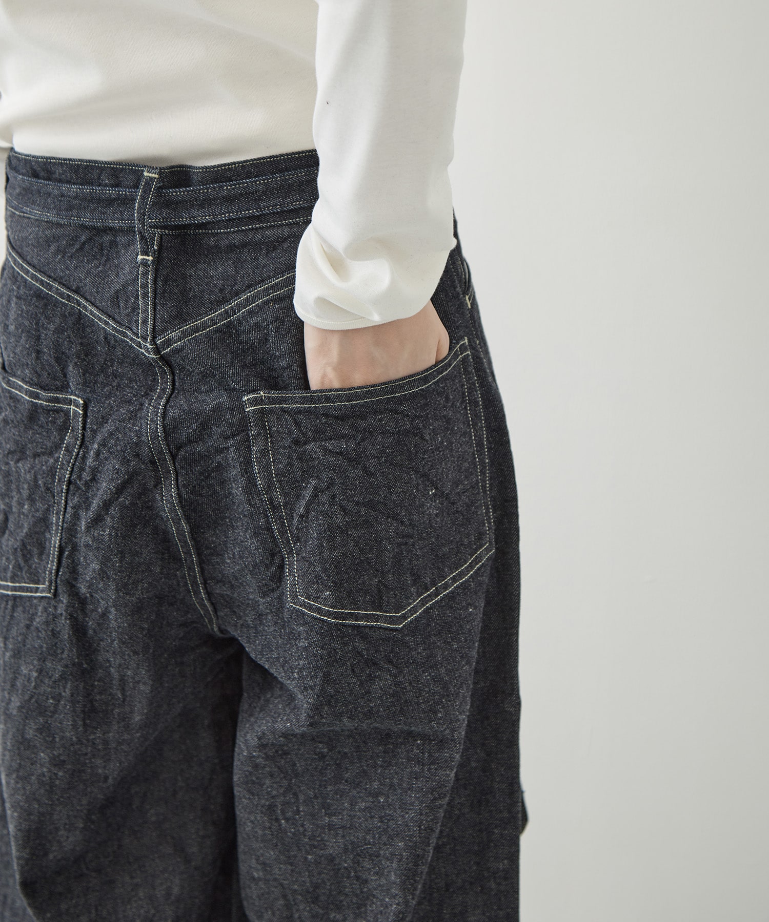 12.9oz Denim Bias Belted Pants blurhms