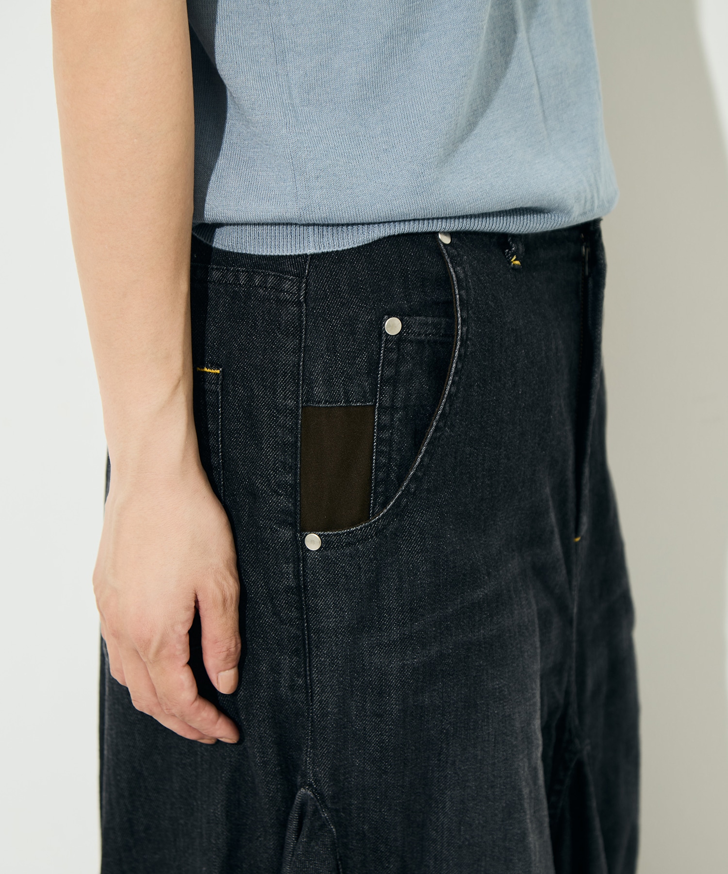 DOUBLE DENIM SKIRT BELPER
