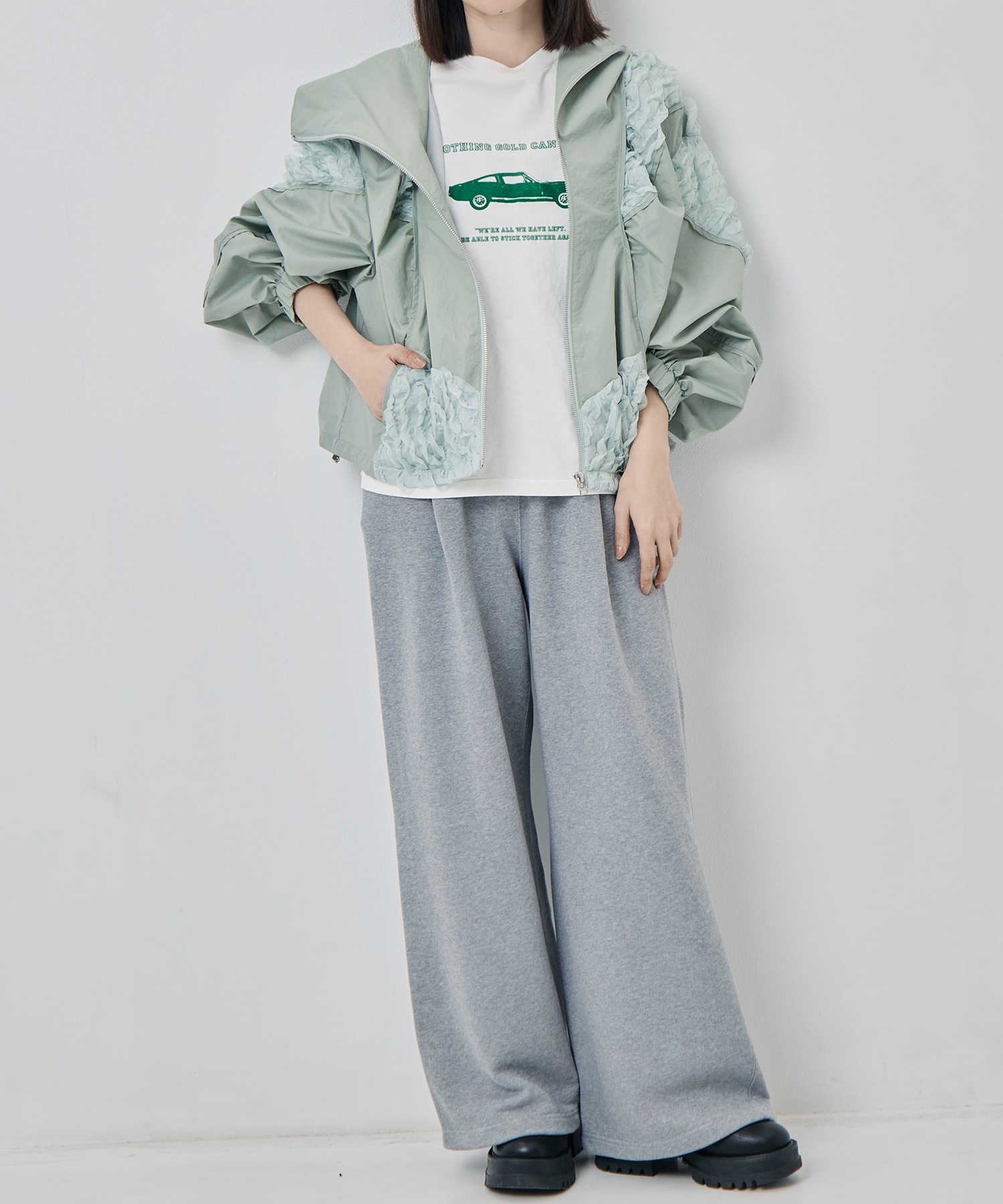 RUFFLE CHIFFON BLOUSON muller of yoshiokubo