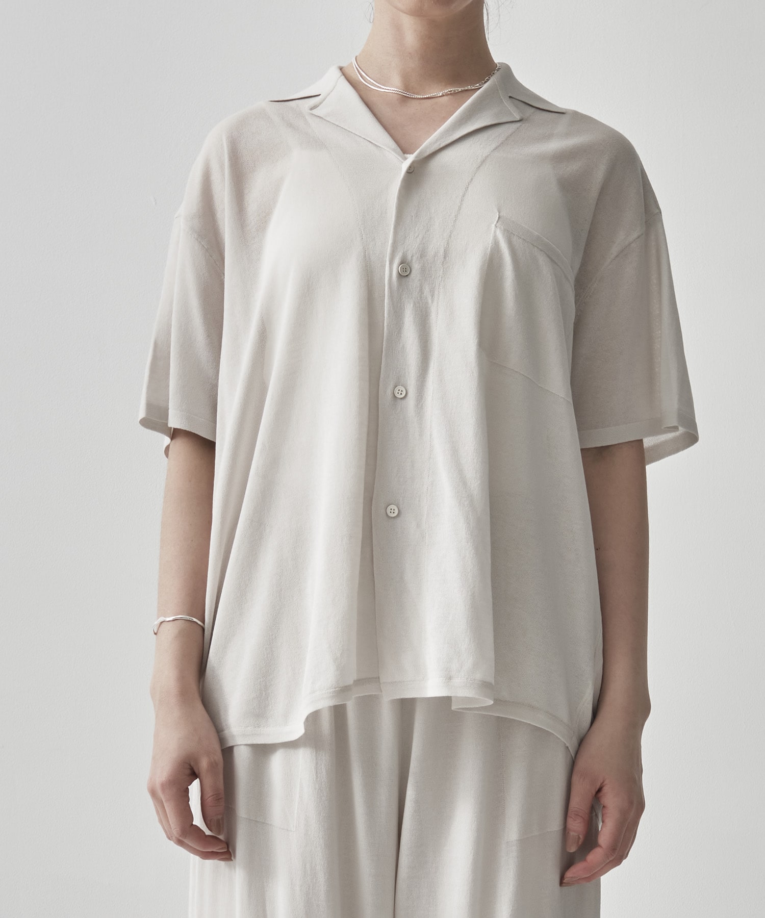 HIGH TWIST COTTON KNIT SHIRT ATON