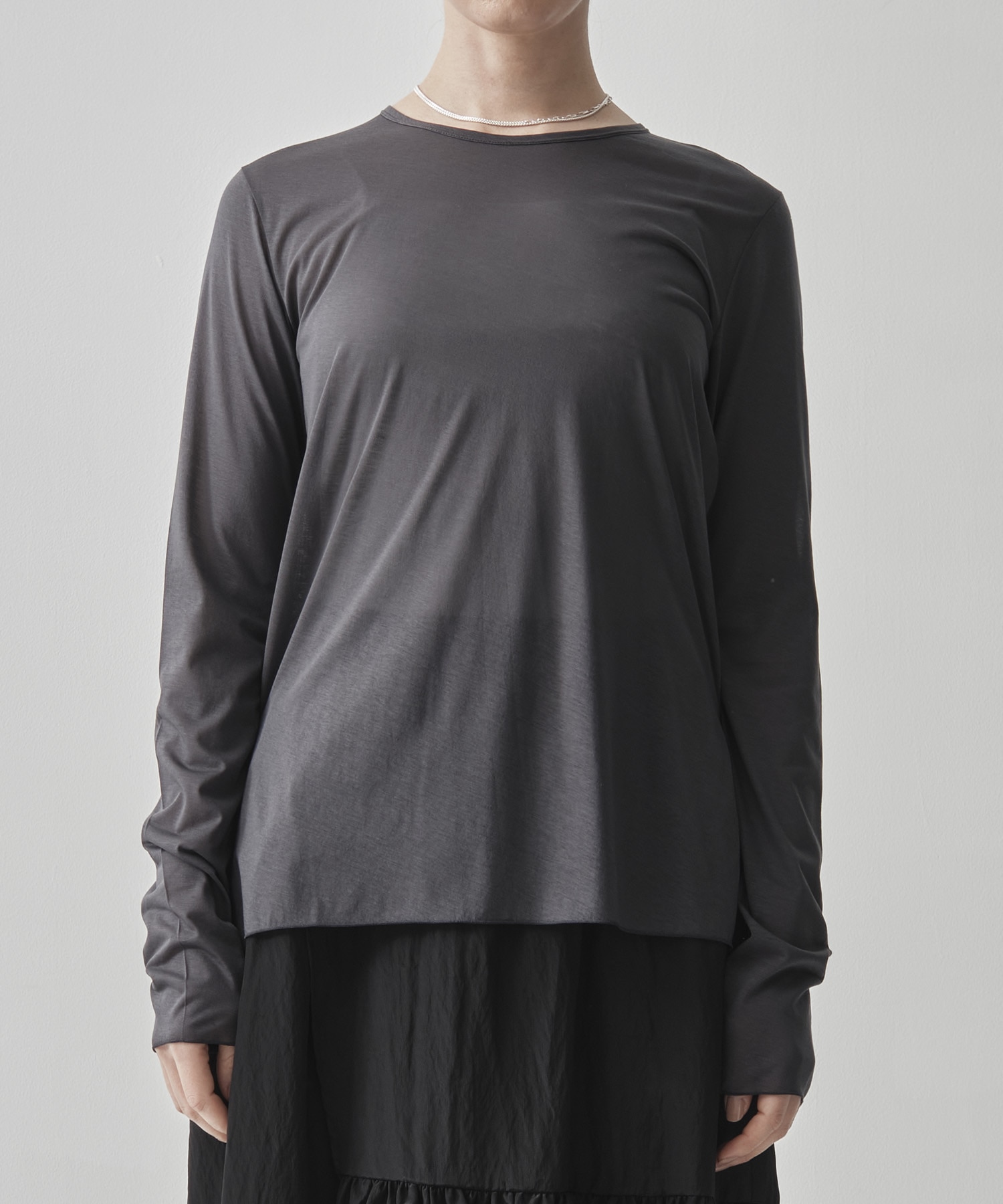 Side Slit Crew Neck Long Sleeve T GOOD PEOPLE GOOD STITCHING GOOD PRODUCT