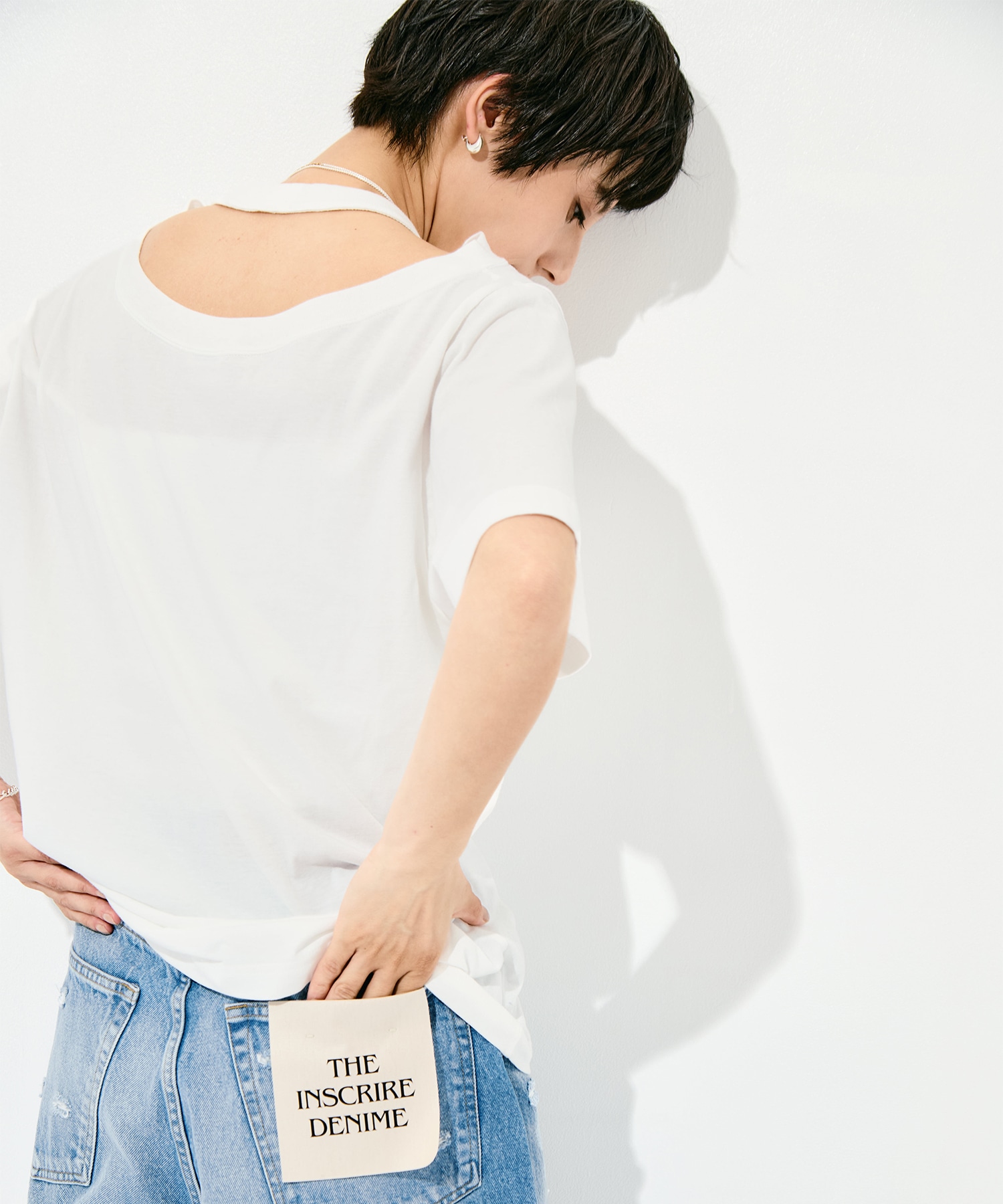 Raffy Gauze 2-Way T-Shirt INSCRIRE