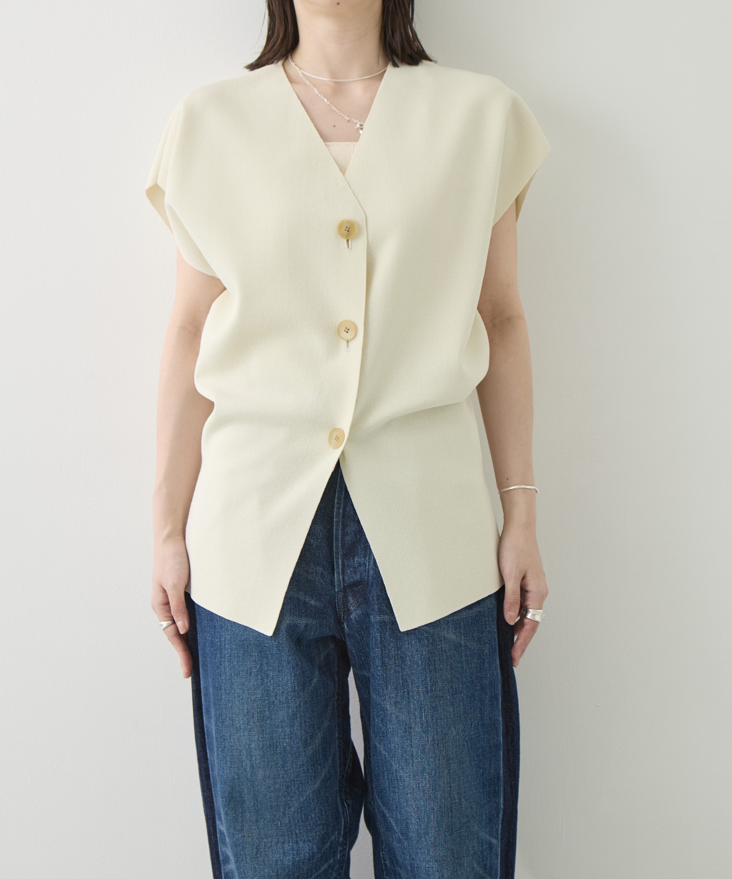 Dry Milano-rib Knit Vest WRAPINKNOT