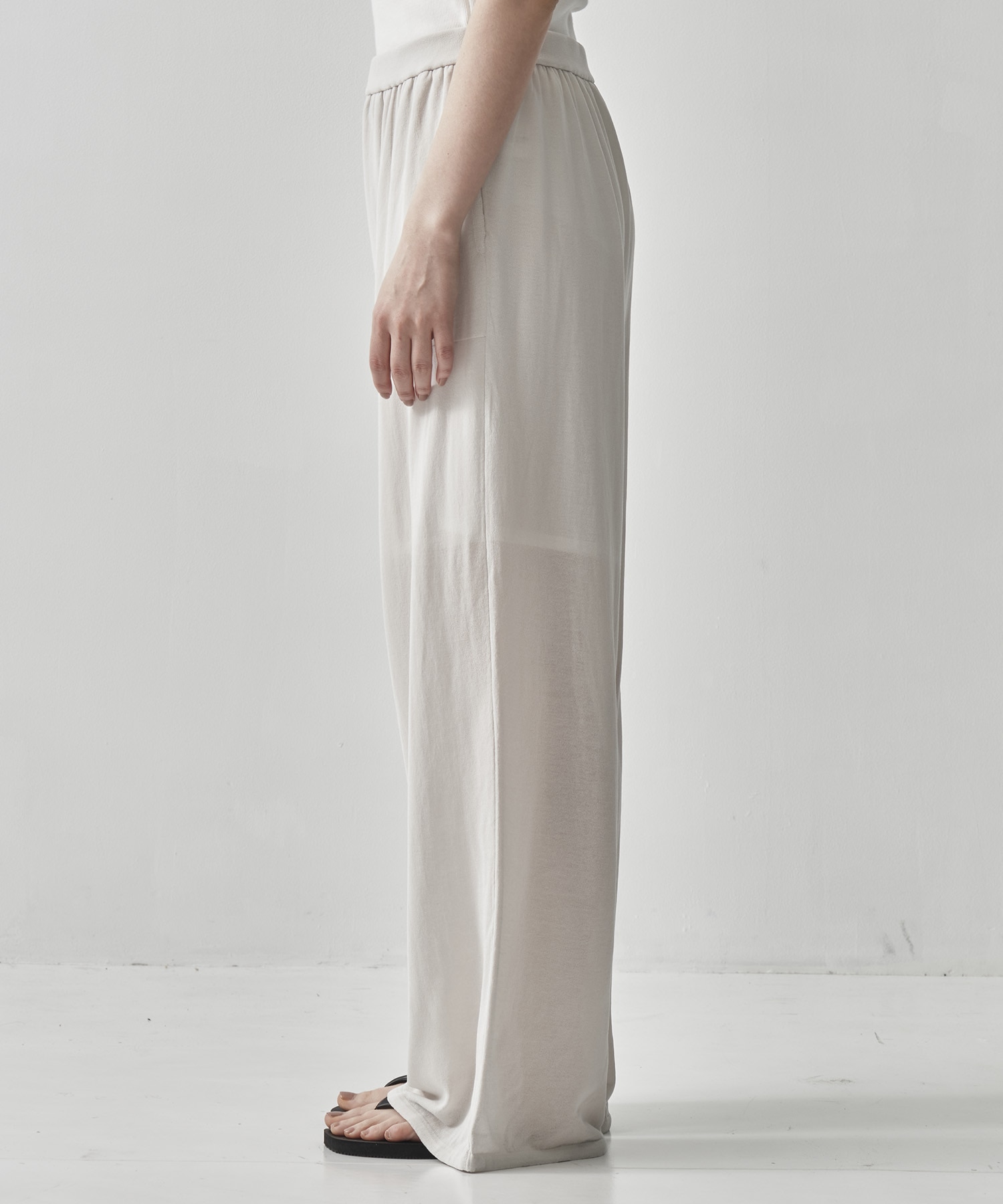 HIGH TWIST COTTON WIDE EASY PANTS ATON